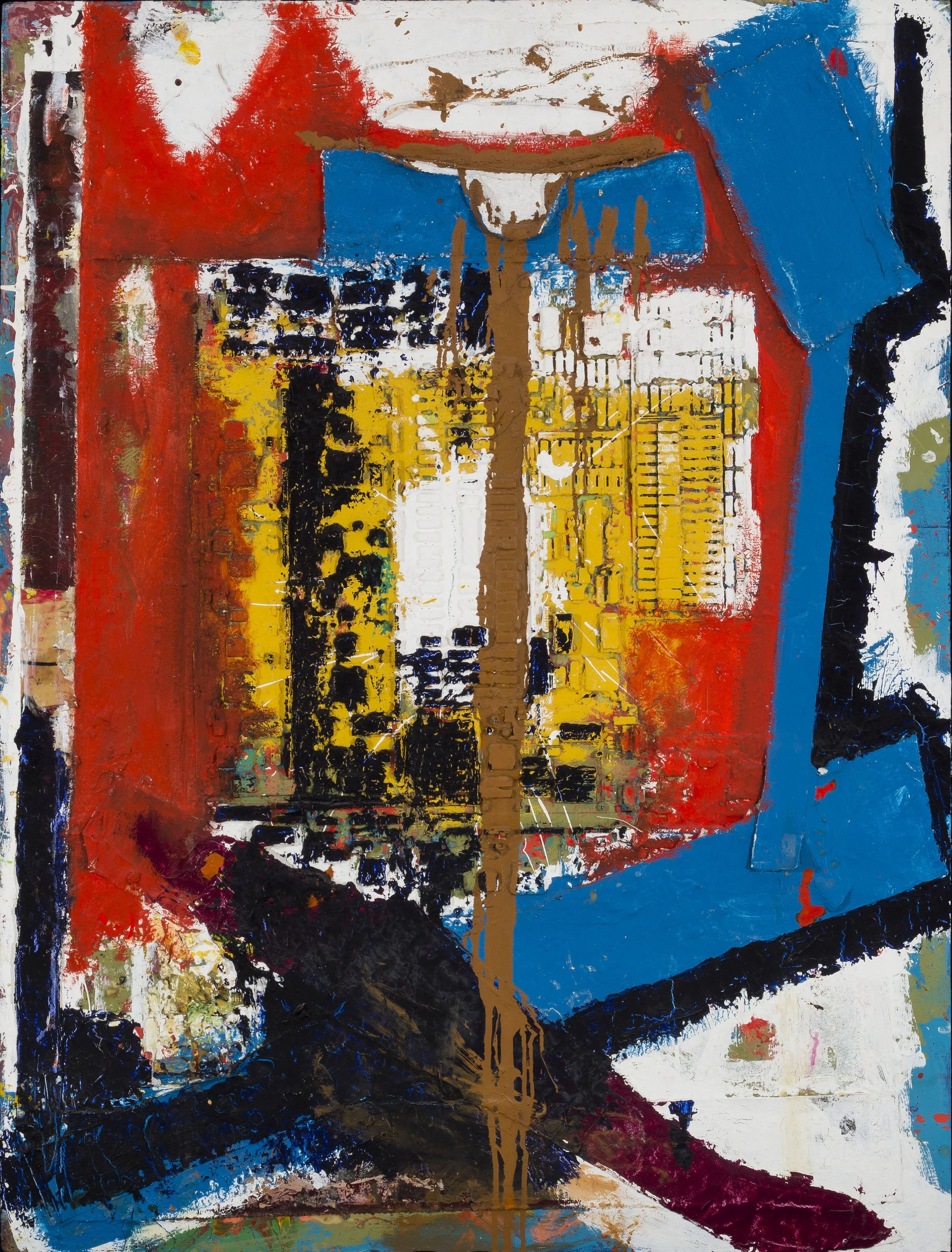 God Lives Underwater #11 - 36x36 - Oil on Canvas and Mixed Media - 2015