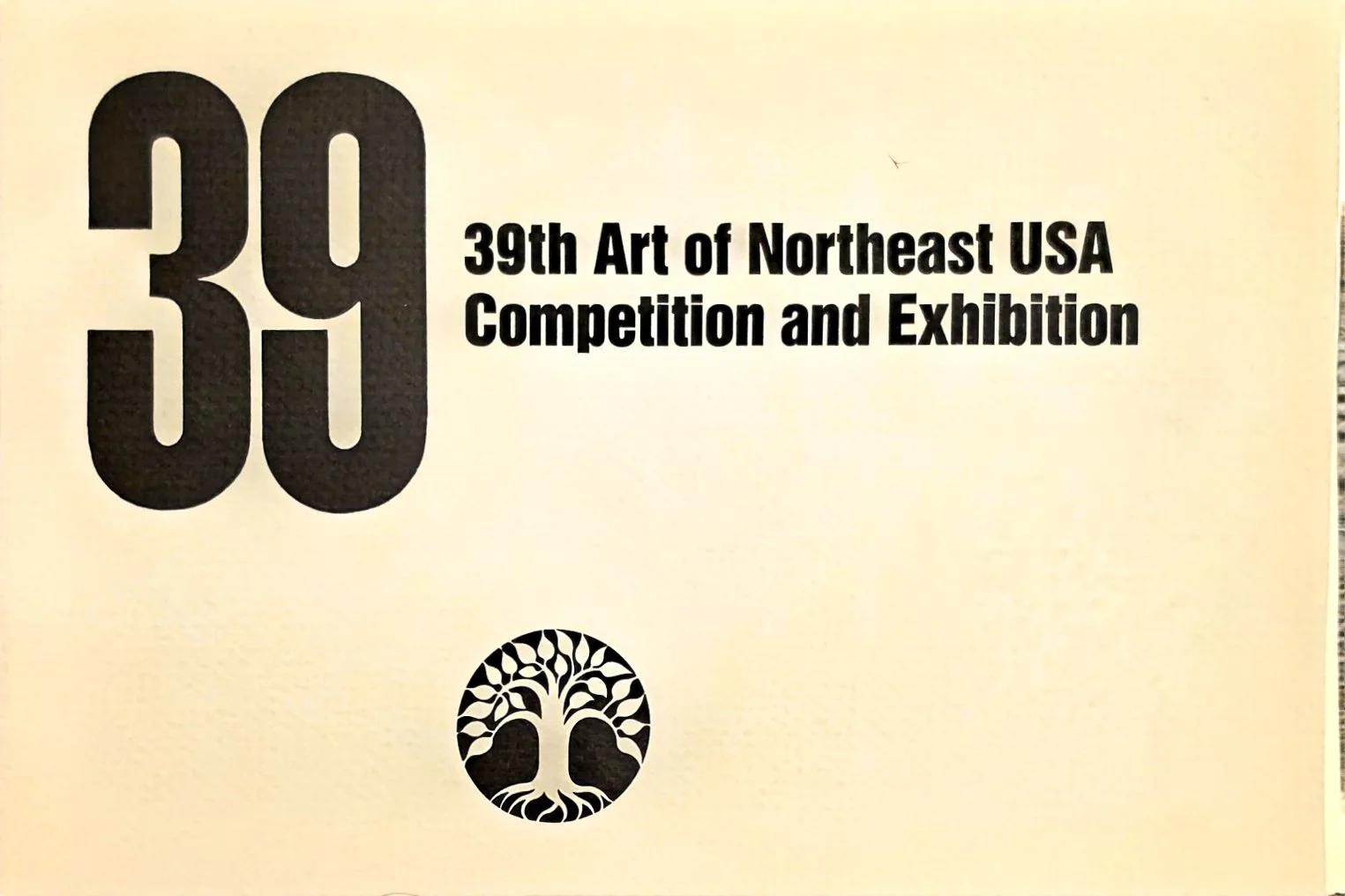 Program cover for the 39th Art of Northeast USA Competition and Exhibition.