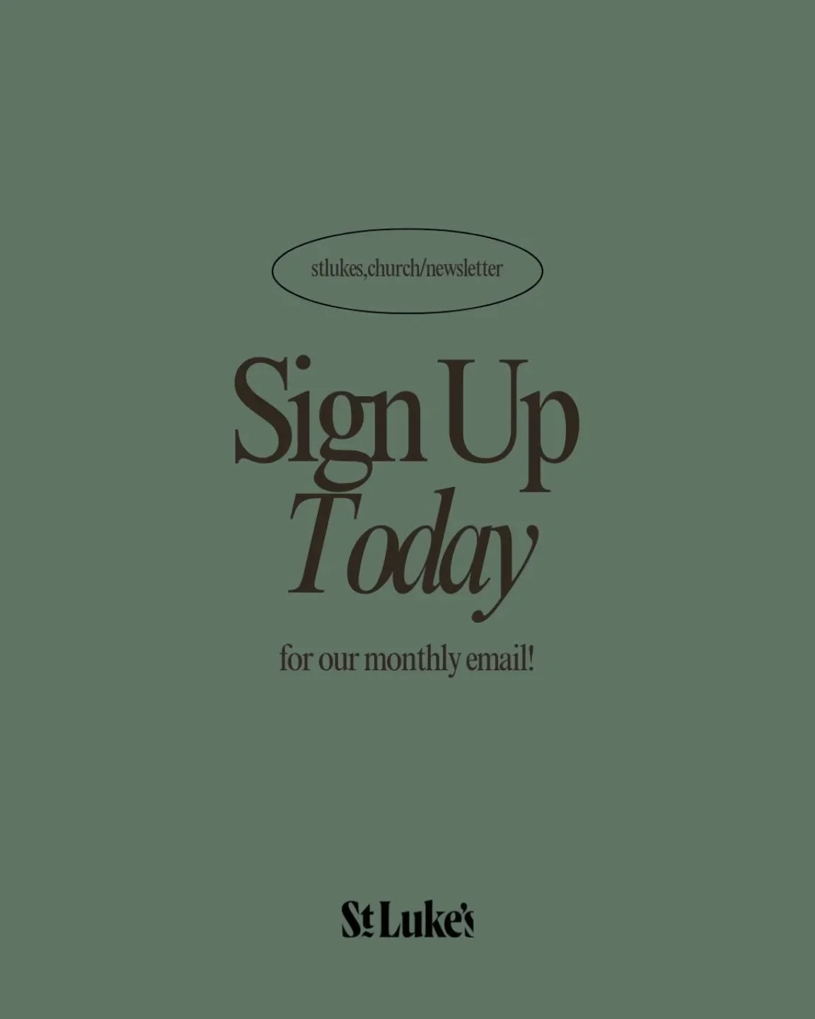 Our first monthly email went out this week! Make sure you sign up to find out what's on at St Luke's each month 😊 Head to the link in our bio!