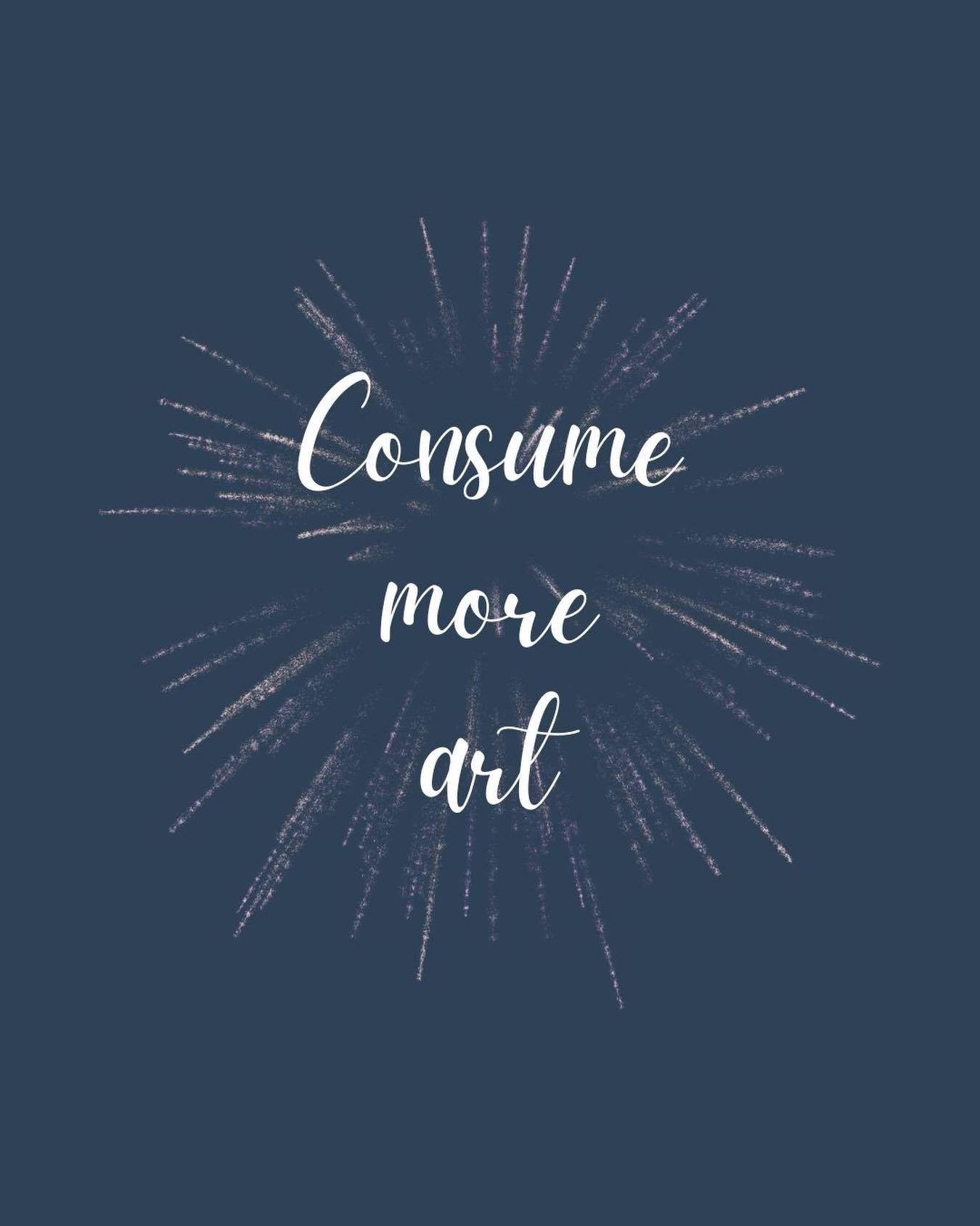 Our New Year&rsquo;s resolution is the same as it is every year: read more books, watch more movies, go to more shows, listen to more music, and ALWAYS consume more art 🎨🎶📚🎬 Happy 2026!