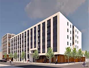 A six-story, 110,000-square-foot (10,000 sq m), mixed-use project with a 70-unit elder housing building stands next to a 17-unit retail component called Makers’ Alley with small, affordable spaces for Portland’s burgeoning artisanal and small-craft …