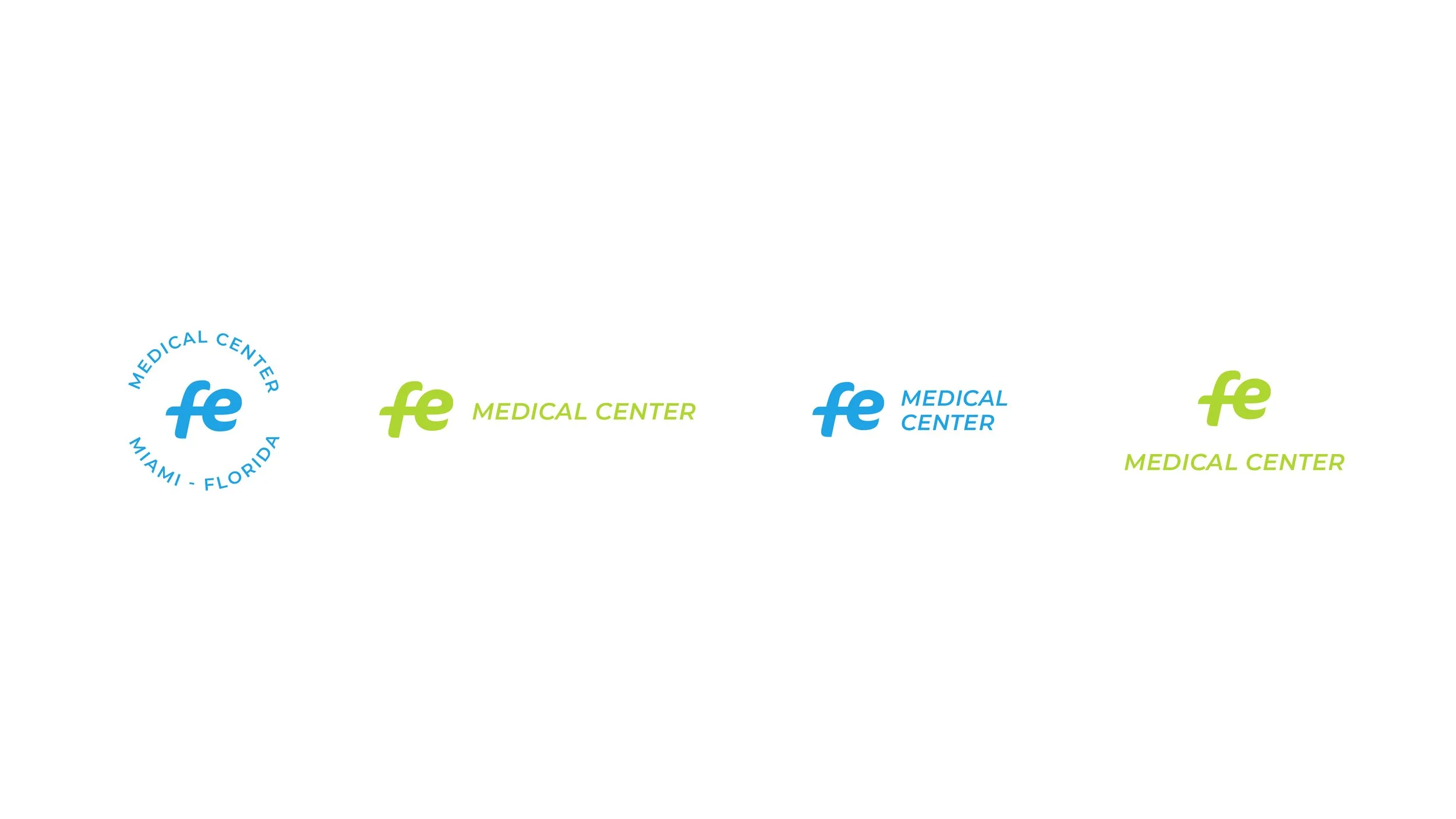 El desarrollo de la identidad visual para Fe Medical Center se centró en transmitir cercanía y confianza, aspectos fundamentales en el ámbito de la salud. Utilizamos como colores principales el verde y el azul, representando bienestar, frescura y ser