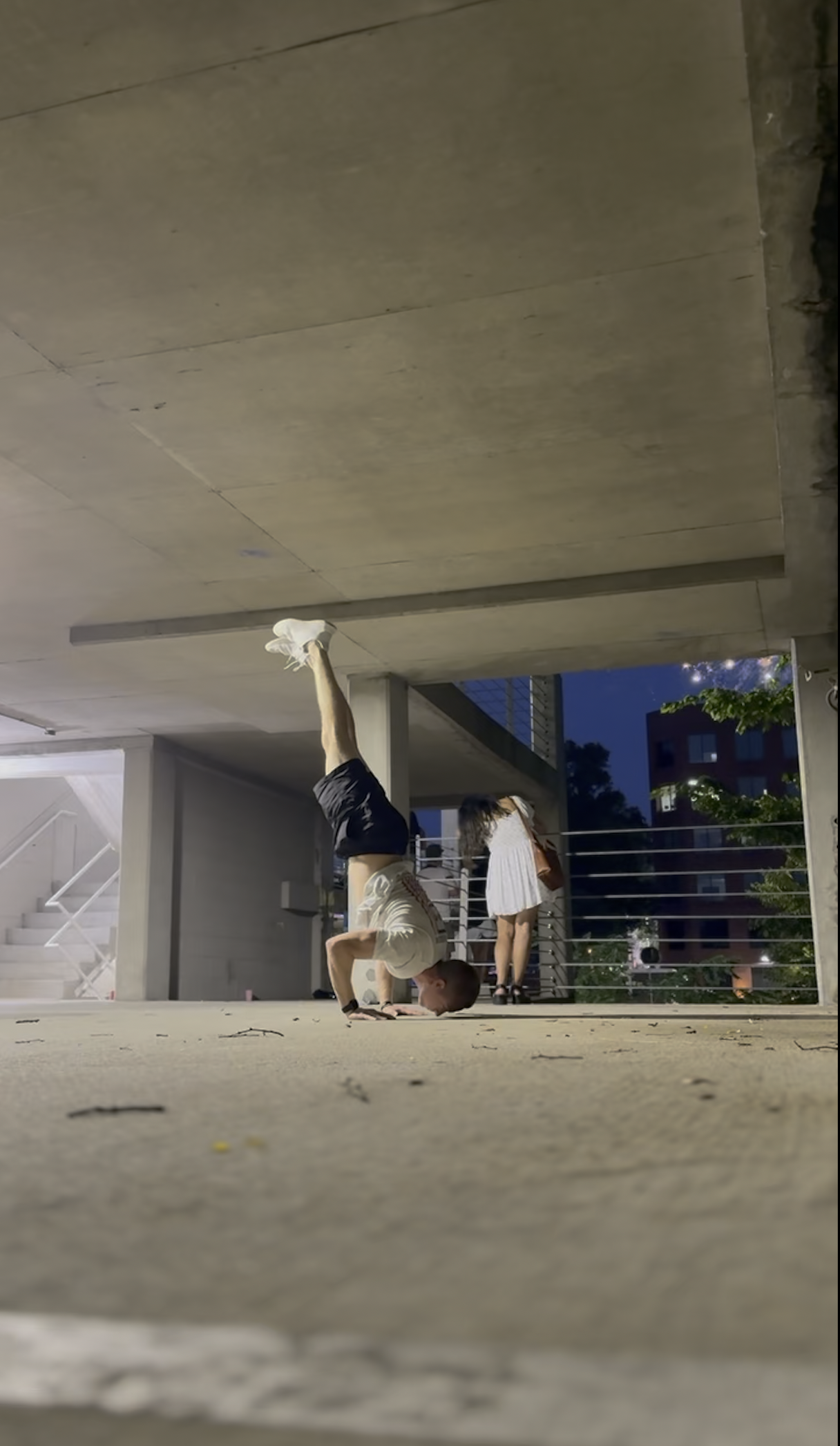 Sean handstanding