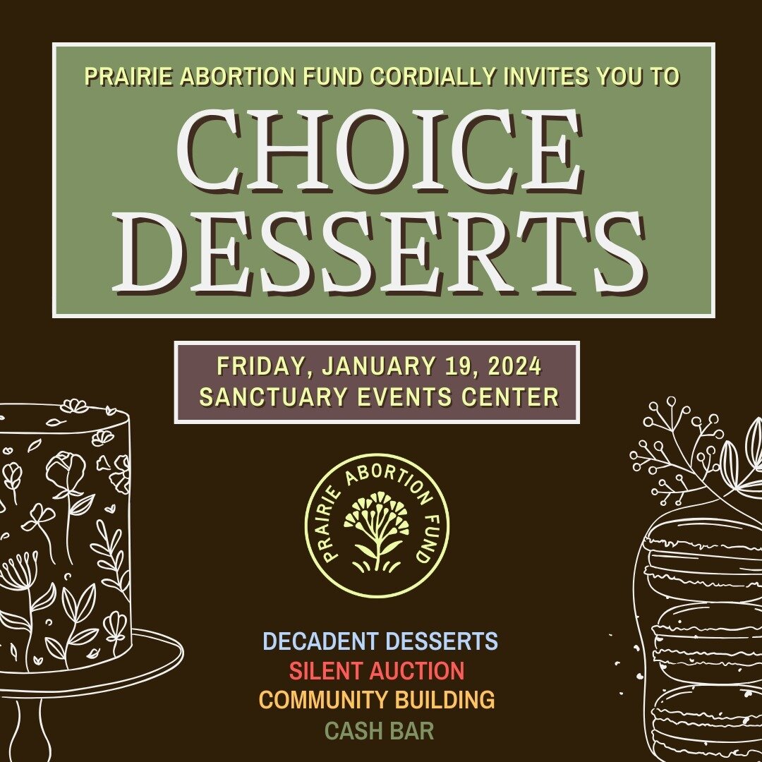 Choice Desserts is BACK!🥳 This year&rsquo;s Choice Desserts will be held on January 19, 2024 at Sanctuary Events Center in Fargo, North Dakota from 7-10pm and will feature Hannah Matthews, author and abortion doula, as our guest speaker. 

This is o