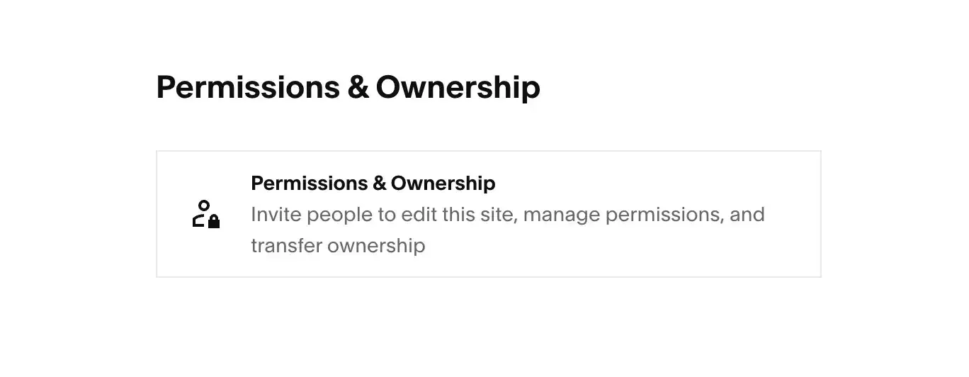 Permissions and Ownership Button | Top Rated Squarespace Website Design in Bergen County NJ