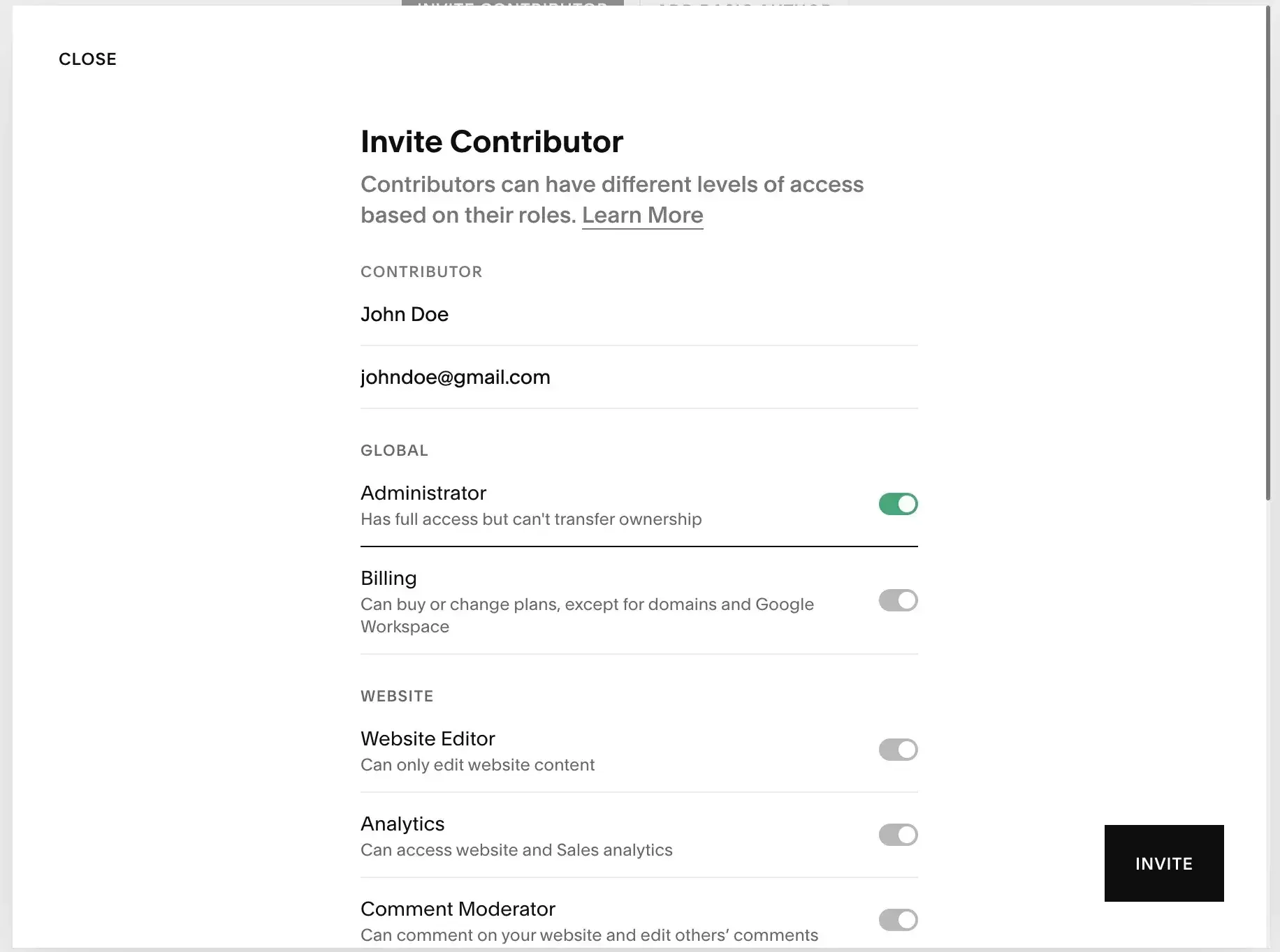 Send Invite Button | Top Rated Squarespace Website Design in Bergen County NJ