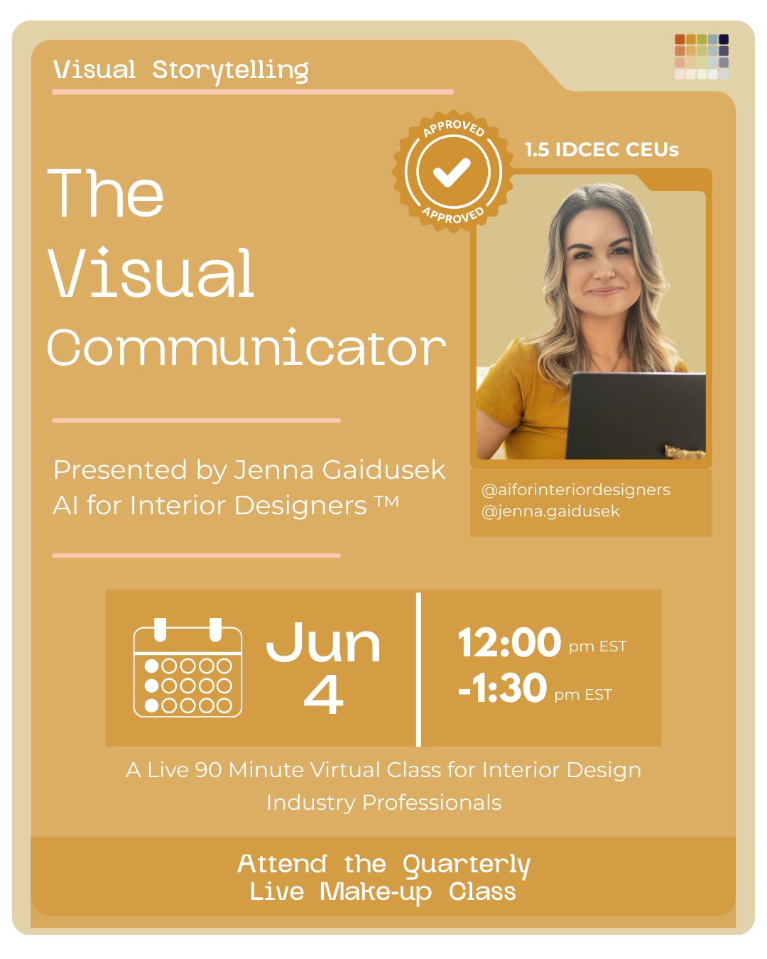 Open-Enrollment CEU Class: The Visual Communicator