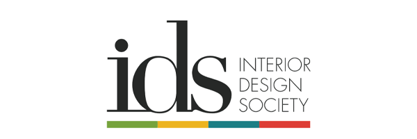Logo of the Interior Design Society (IDS) with the letters 'ids' and the full name written beside it, featuring colored lines beneath.