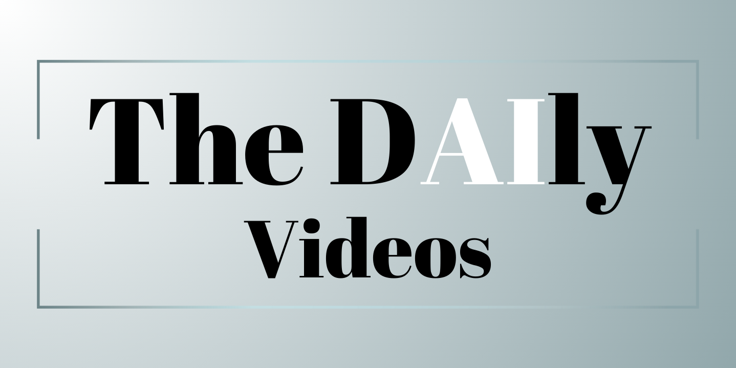 Text that reads 'The Daily Videos' on a light blue and gray background.