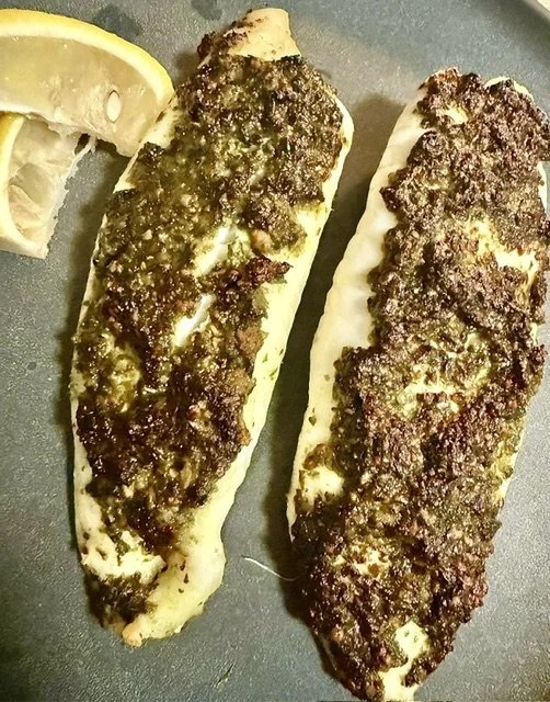 OVEN BAKED or AIR FRYER PESTO TILAPIA