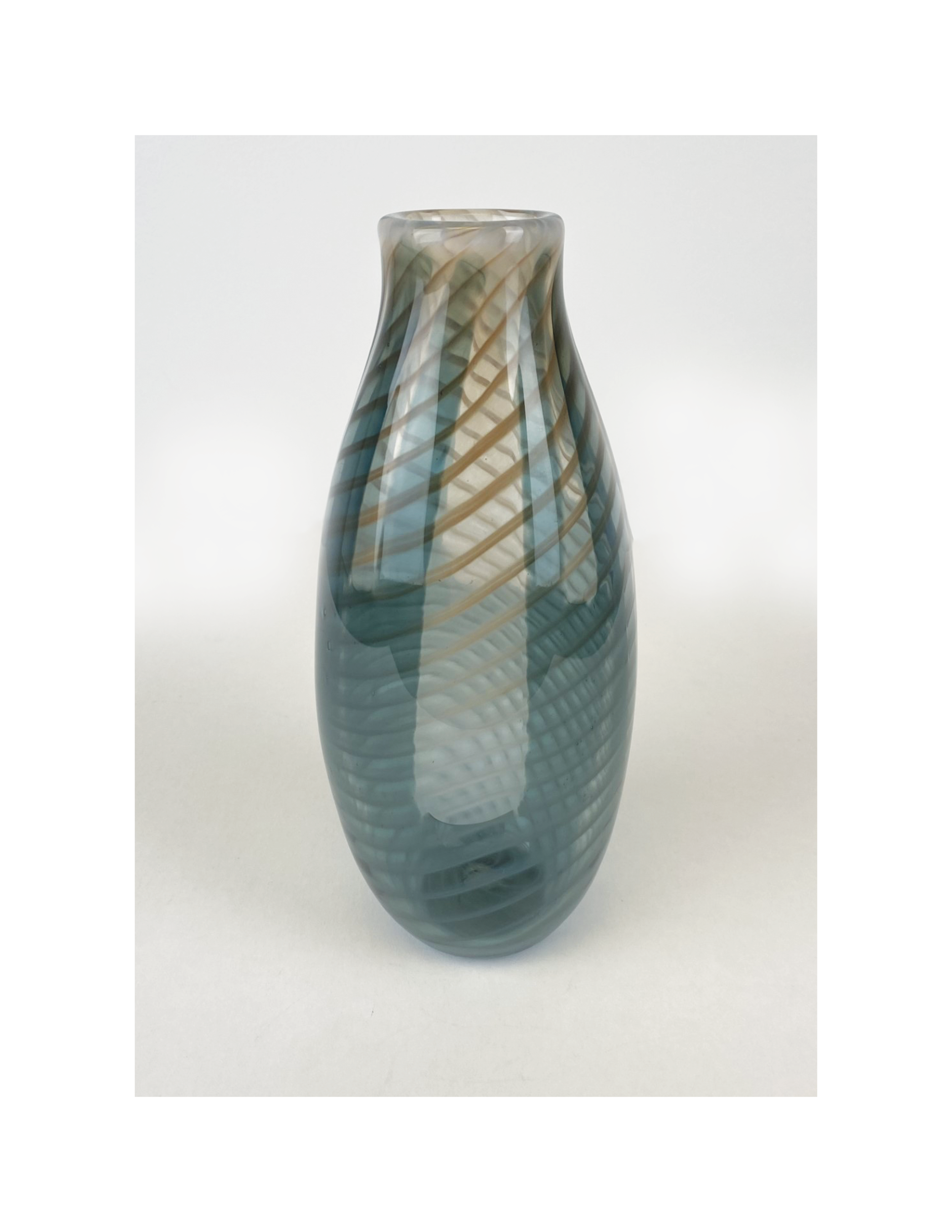Blue and Brown Swirled Vessel