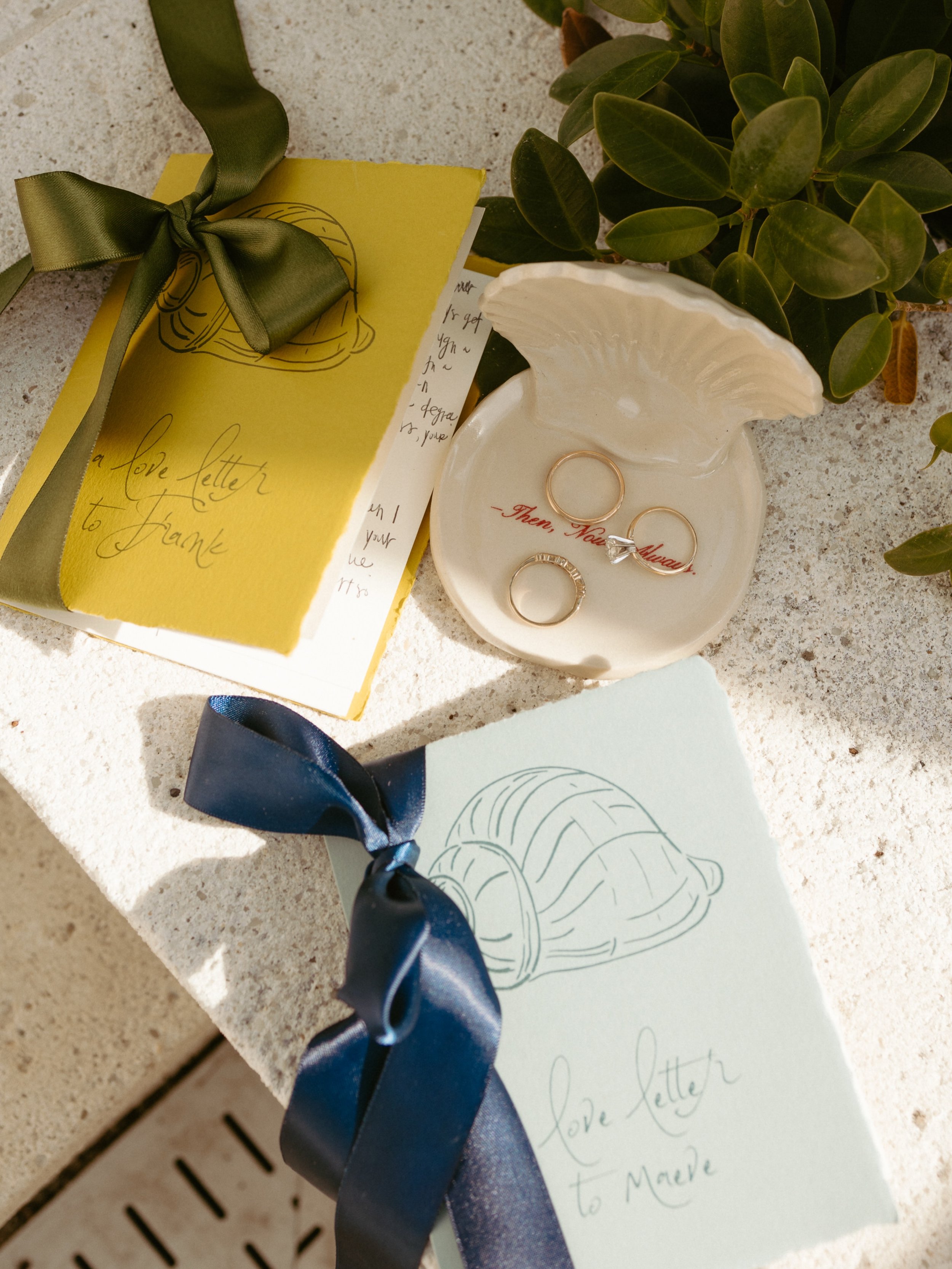 Only the best details for Maeve and Frank&rsquo;s wedding day 🤍 but I think the vow books might be my favorite