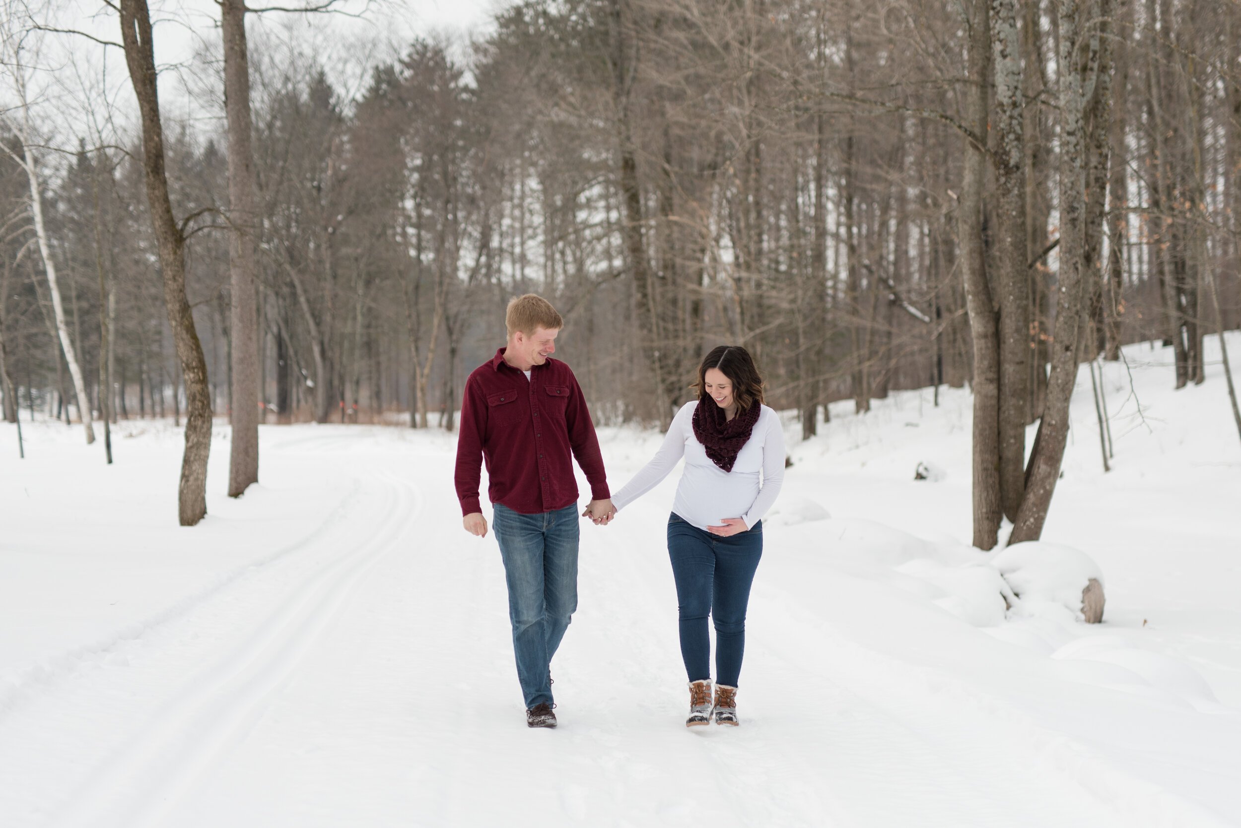 WinterMaternitySessionWisconsinWalking.jpeg