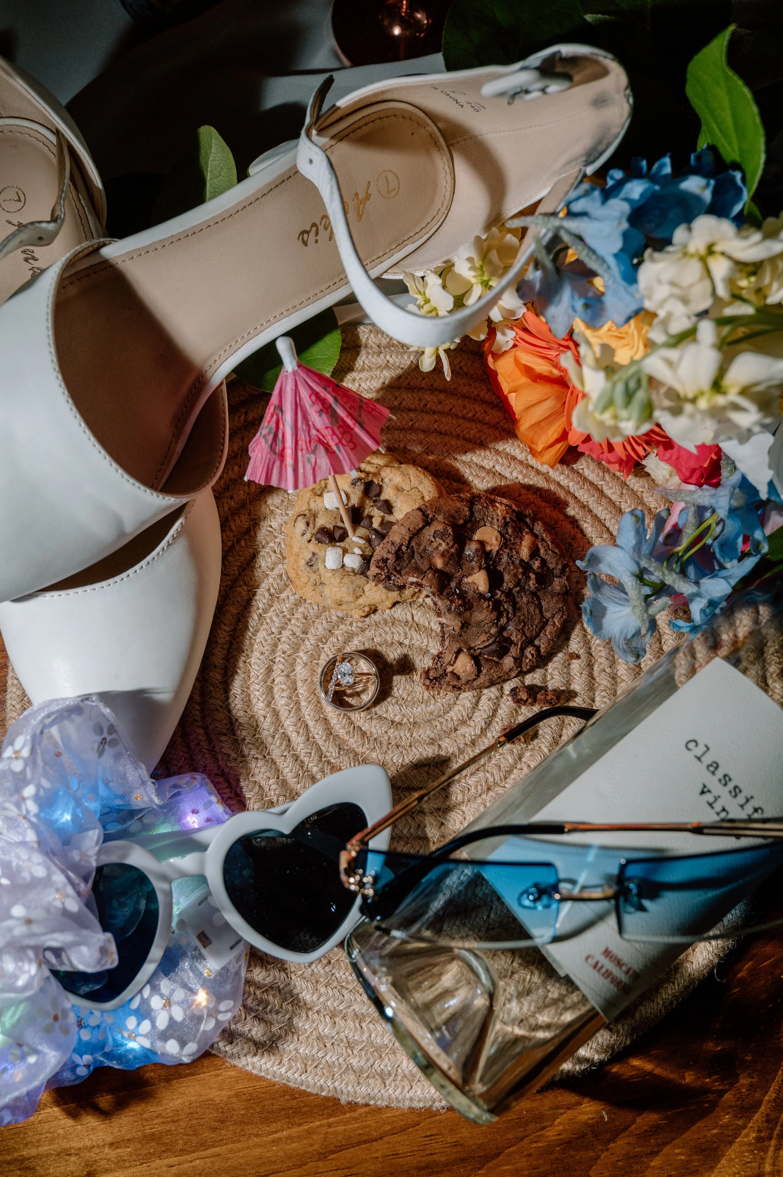 Late night flatlay with flash at Genesis Ranch in Minnesota