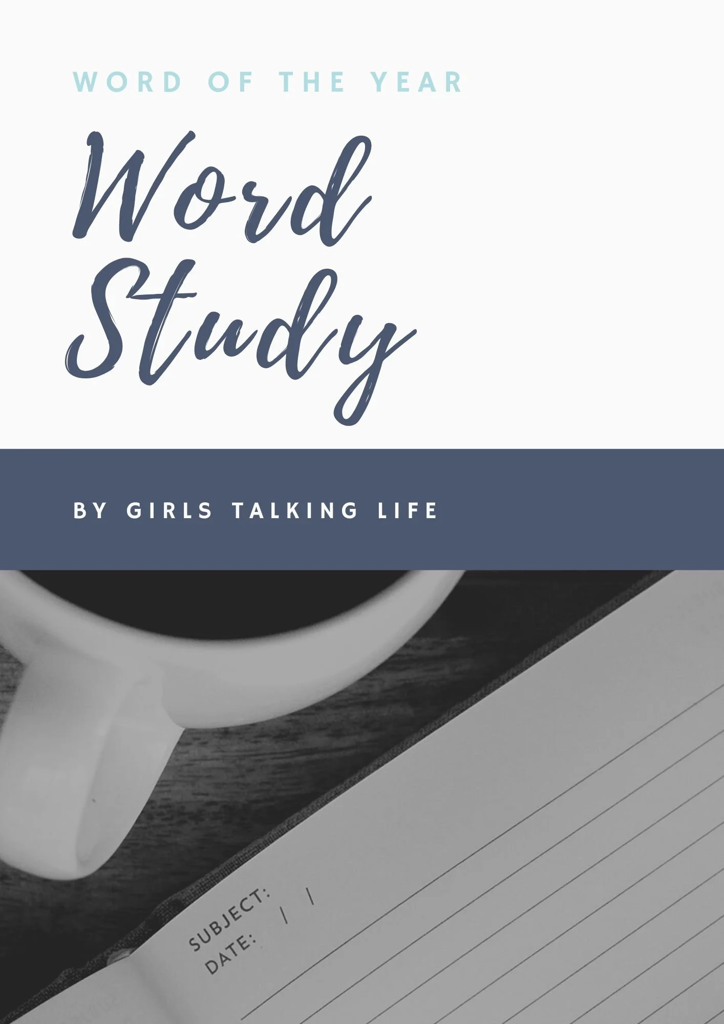 A picture of the front of the Word of the Year Wordy Study