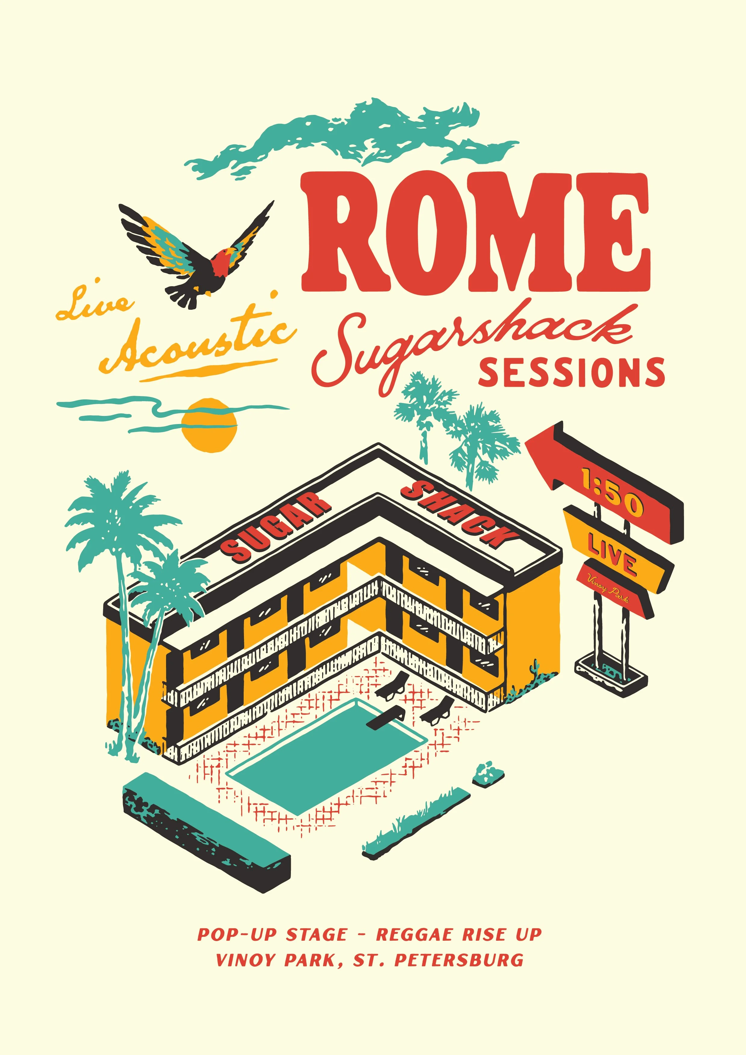 ROME at Reggae Rise Up Florida – Acoustic Set at the Sugarshack Pop-Up Stage