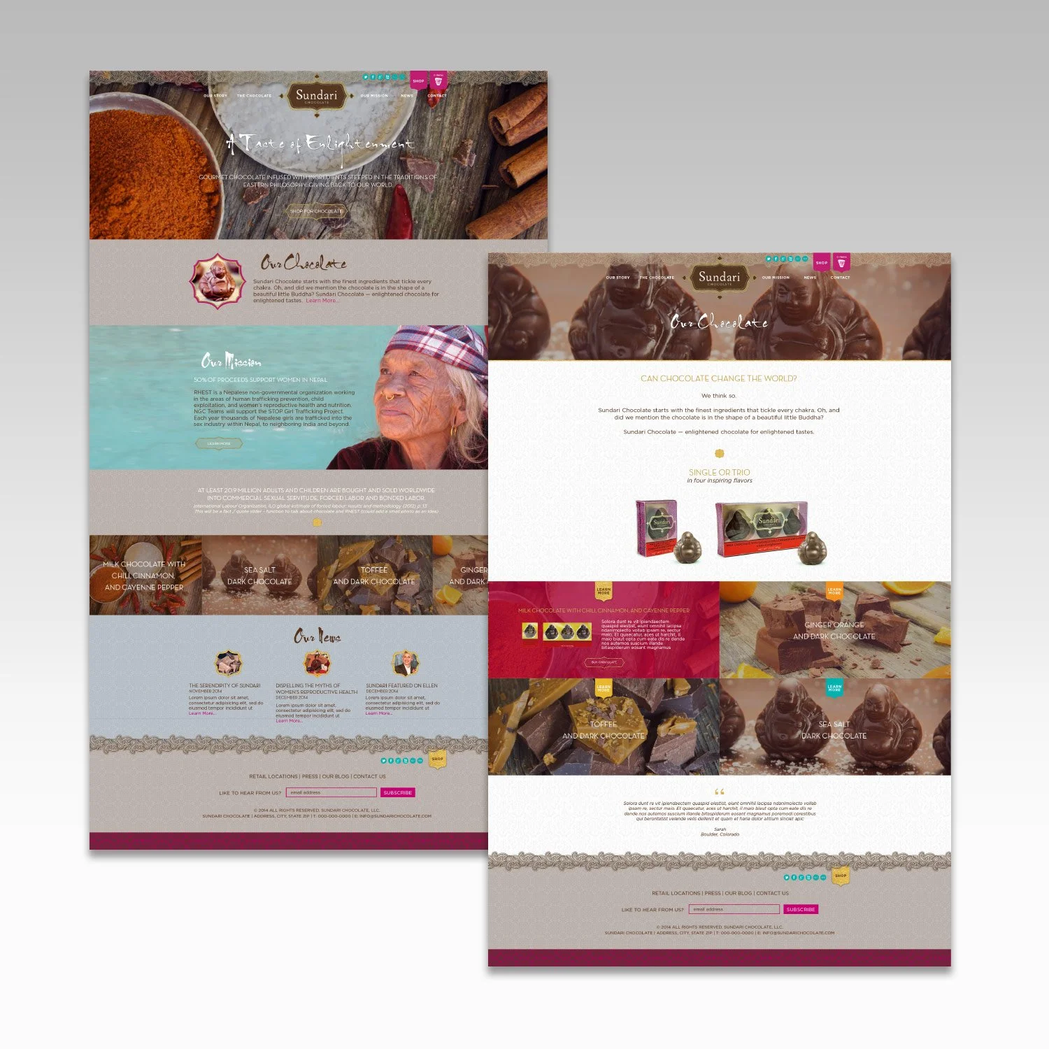 Sundari Chocolate Website