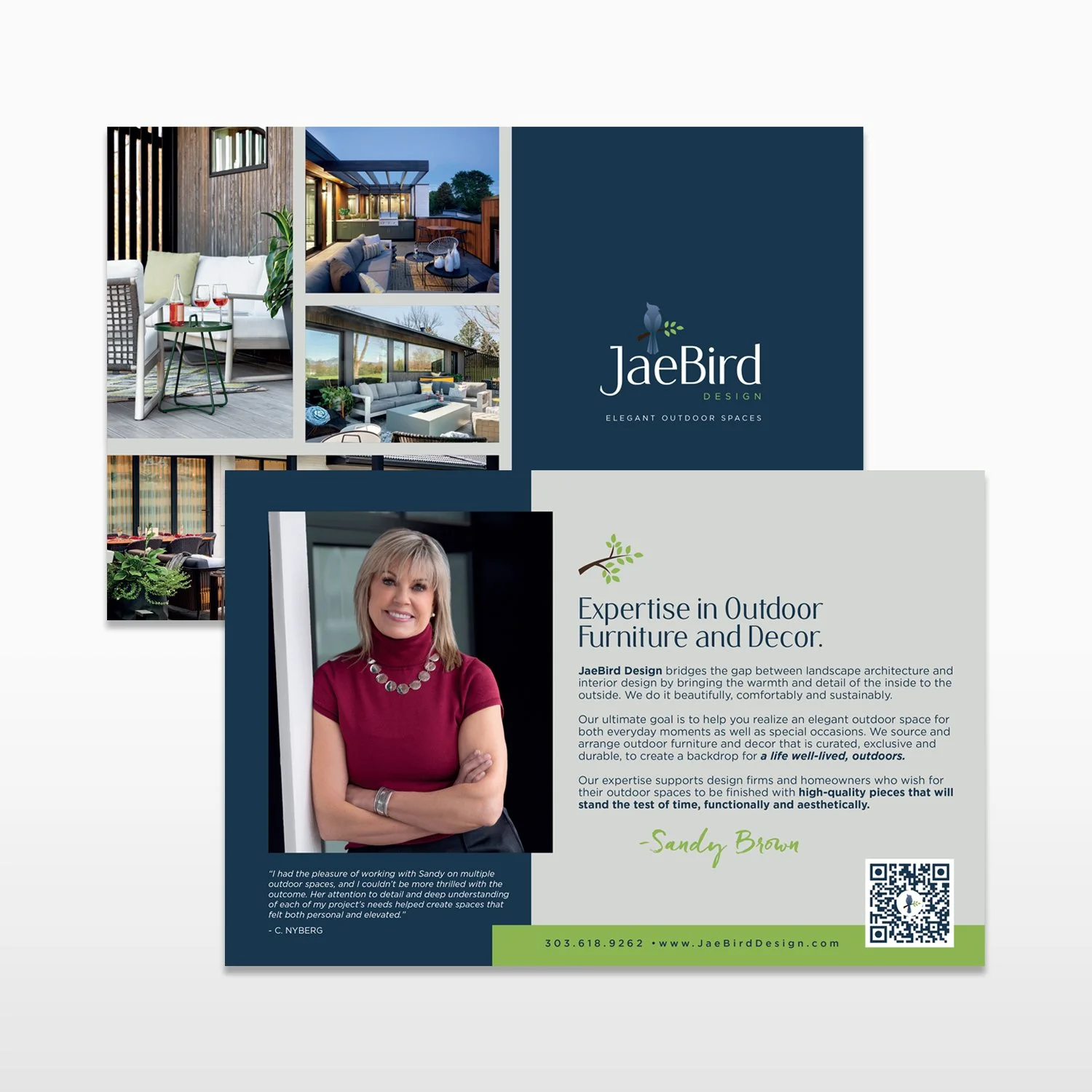 Inspire Graphic Design's Postcard Design for JaeBird Design.