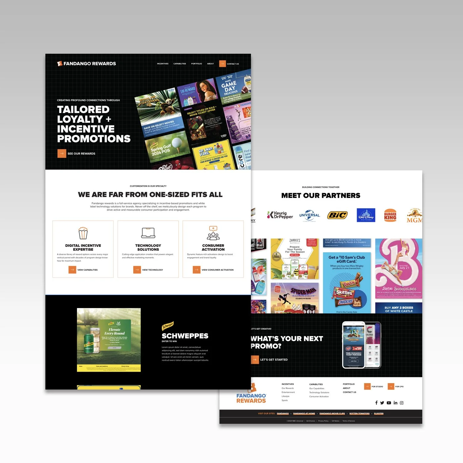 Website Design Consumer Rewards Home Page