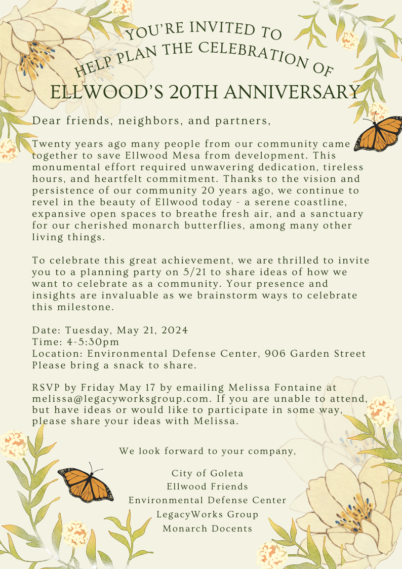Ellwood Anniversary Planning Party