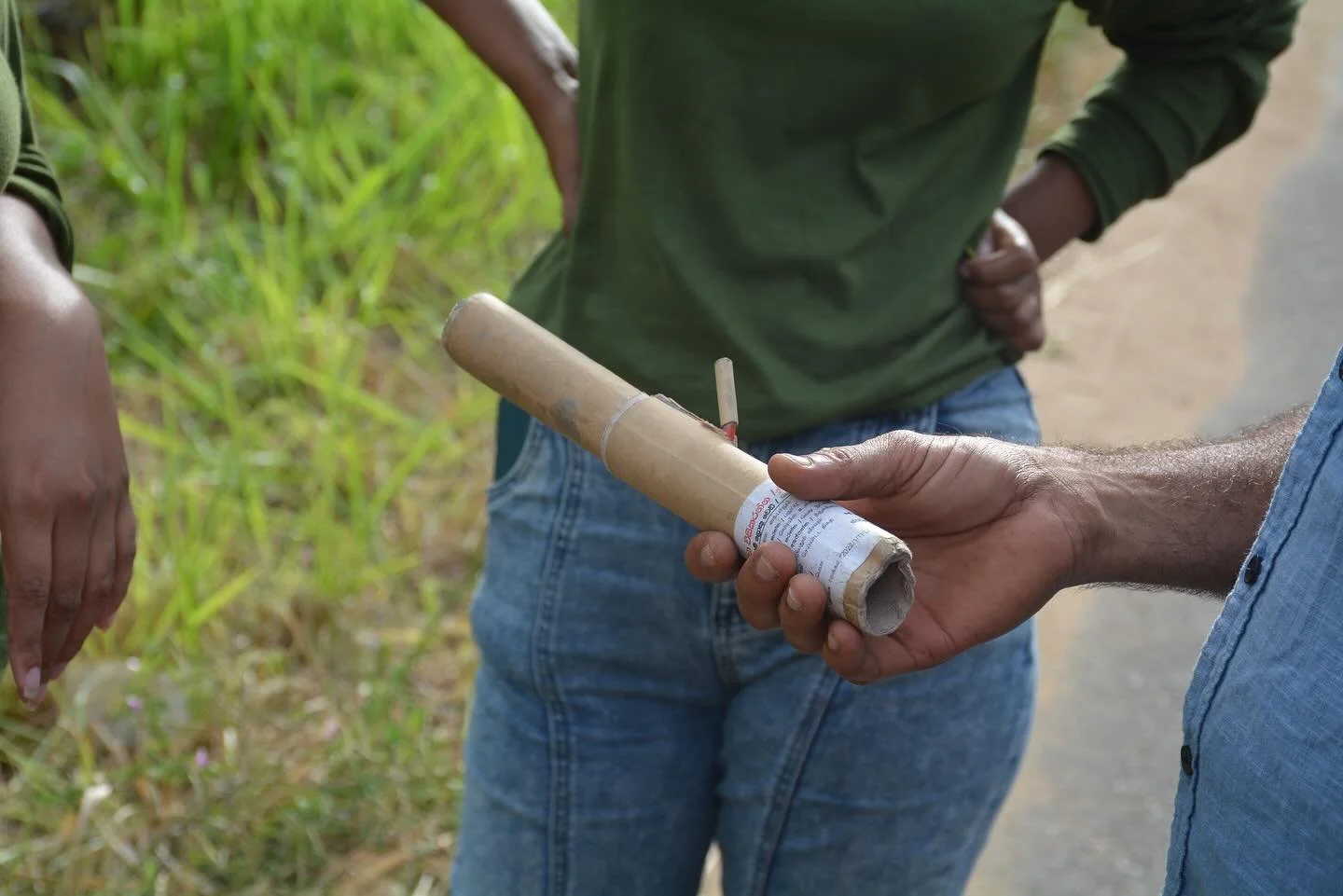Pictured is a firecracker used by farmers in Sri Lanka to deter elephants and alert others to their presence. Elephants are an incredible species, but can pose serious threats to nearby communities through crop raiding, damaging homes, and injuring h