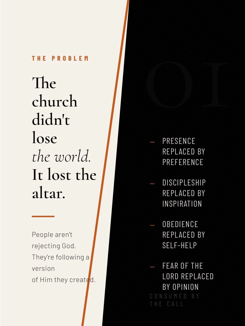 If you read the Bible to motivate you without it correcting you&hellip;you&rsquo;re reading it wrong. 

Many people have abandon the altar and wondered where all the power is. 

Declaring is powerless when there is no repentance. 

We give our lives 