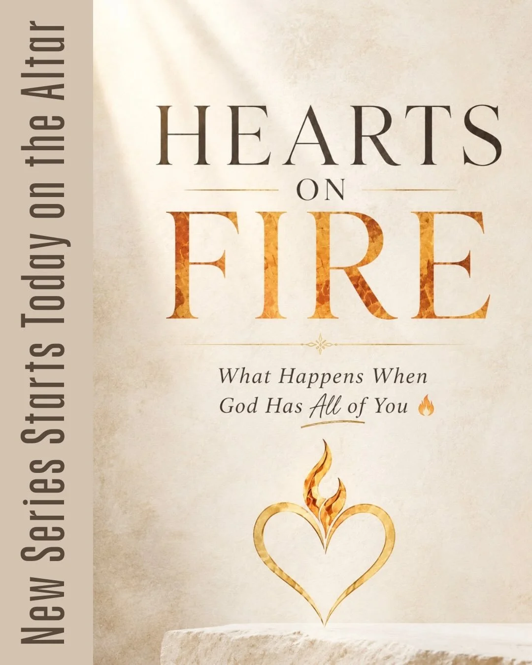 🔥 HEARTS ON FIRE starts TODAY.

Lukewarm and mediocre is not your inheritance, Child of God! .

Jesus didn&rsquo;t die so you could have a comfortable, room-temperature life with Him. He came to give you life and a life abundant (John 10:10) he expe