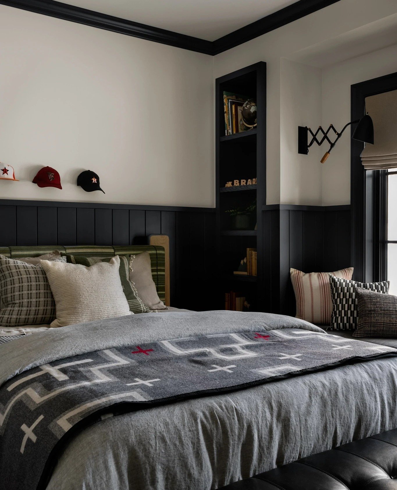 The most tasteful mini baseballer's bedroom we have ever done ✨️ @studiomcgee really knocked it out of the park with this one ⚾️ We couldn't help ourselves 😆⁠
⁠
Design: @studiomcgee⁠
Architect: @reagan_andre_architecture⁠
Builder: @erinstetzerhomes⁠