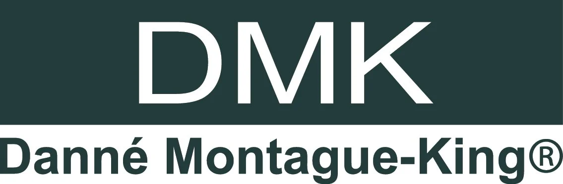 Logo with large initials 'DMK' and the name 'Danné Montague-King' underneath.