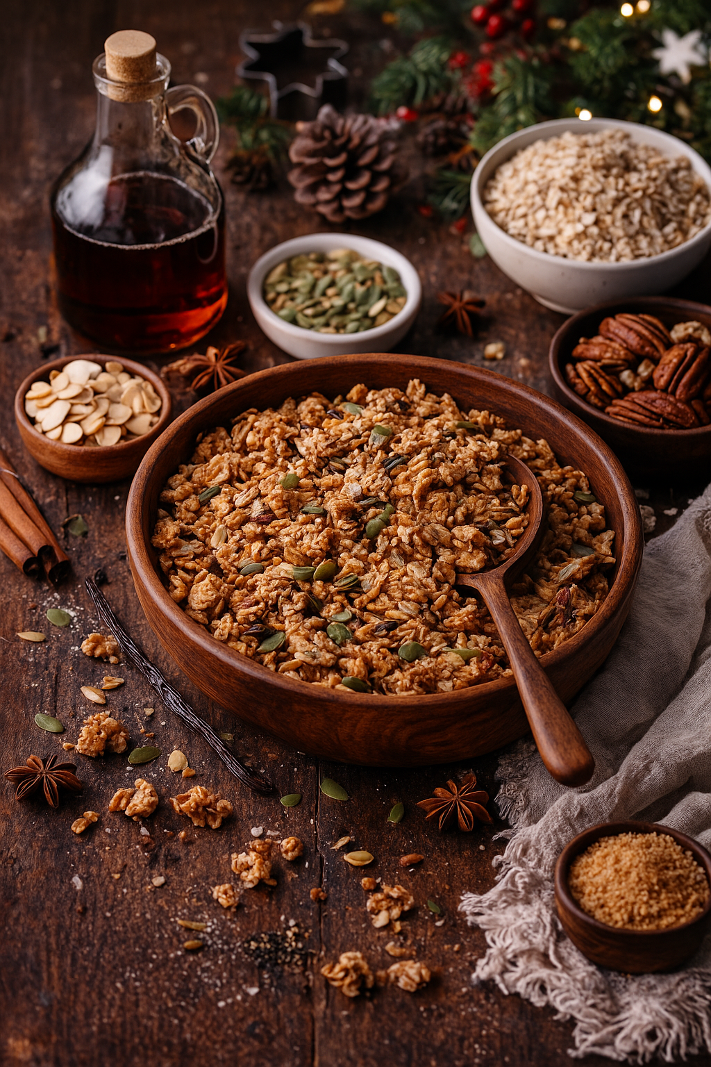 Maple Vanilla Spiced Granola*