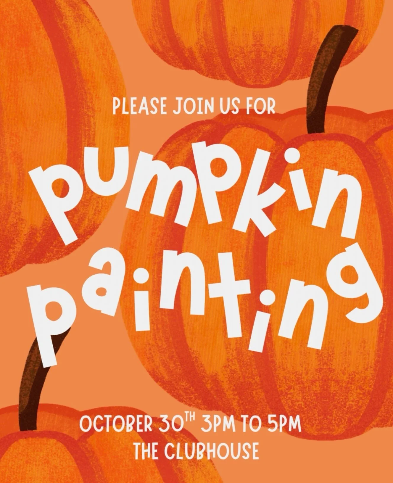 @att is sponsoring our cutesy, family friendly, fall event this October! 

Join us on Friday, October 30th from 3pm to 5pm for mini pumpkin painting in the clubhouse 🎃🧡