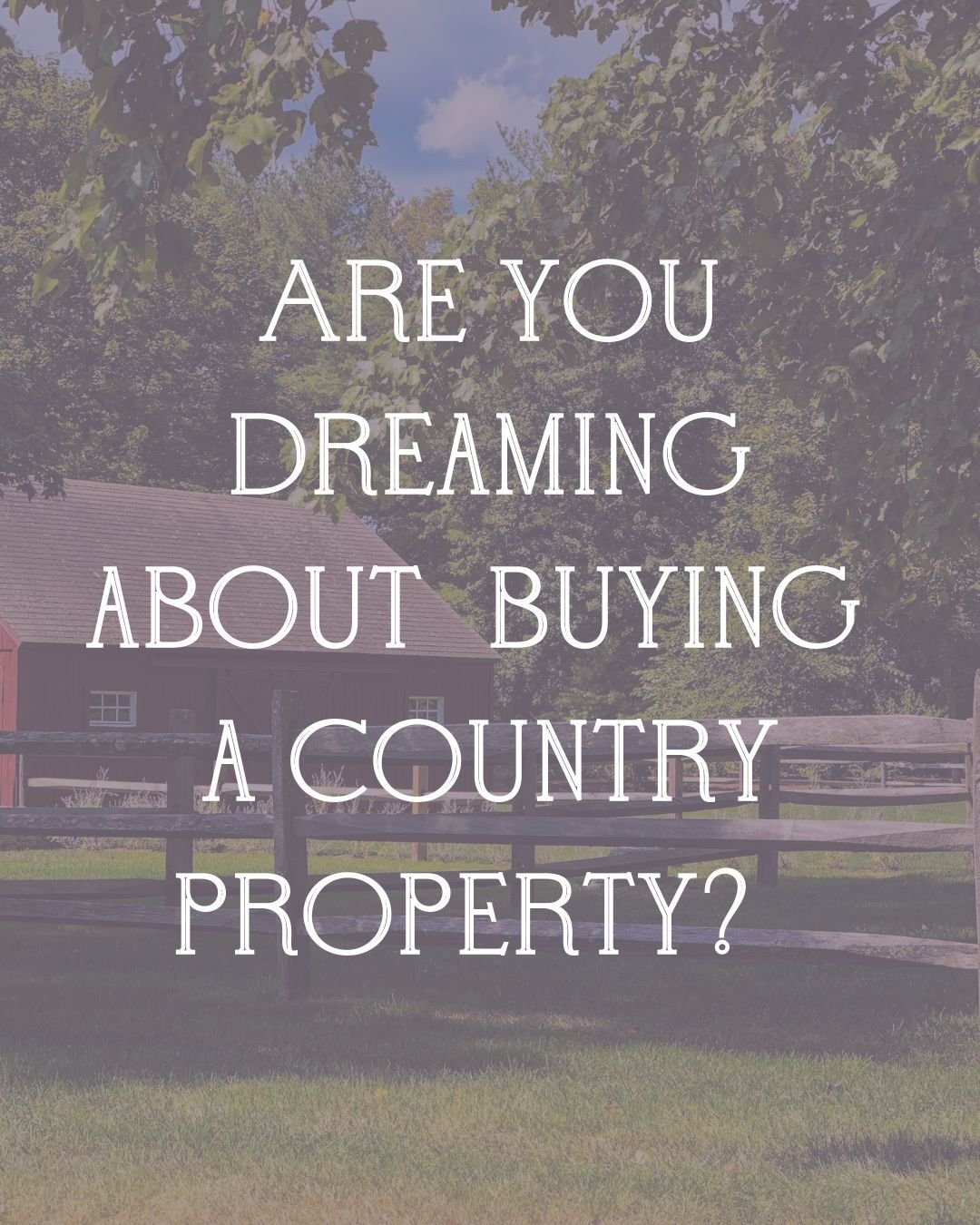 Choosing a country property is about aligning your lifestyle with the realities of country living. 
 
 
If the idea of a self-sufficient, tranquil, and spacious living appeals to you, and you&rsquo;re prepared for the practical aspects of country liv