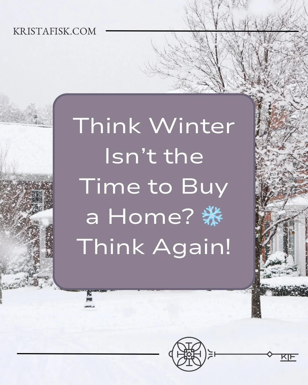 Thinking about buying this winter? ❄️

It might feel like a quieter season, but that&rsquo;s exactly where the opportunity lies. 

With fewer buyers on the hunt, more time to make thoughtful decisions, and sellers who are often motivated to move befo