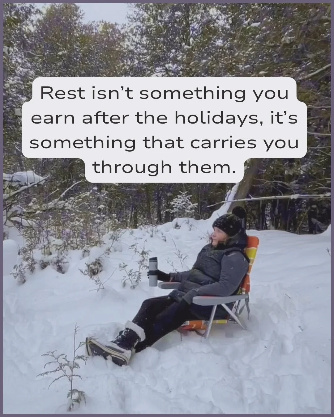 The holidays can be full and beautiful and still exhausting.

Between gatherings, work, expectations, and year-end reflections, it&rsquo;s easy to forget that rest doesn&rsquo;t have to wait until January.

This season, let self-care look simple.

A 