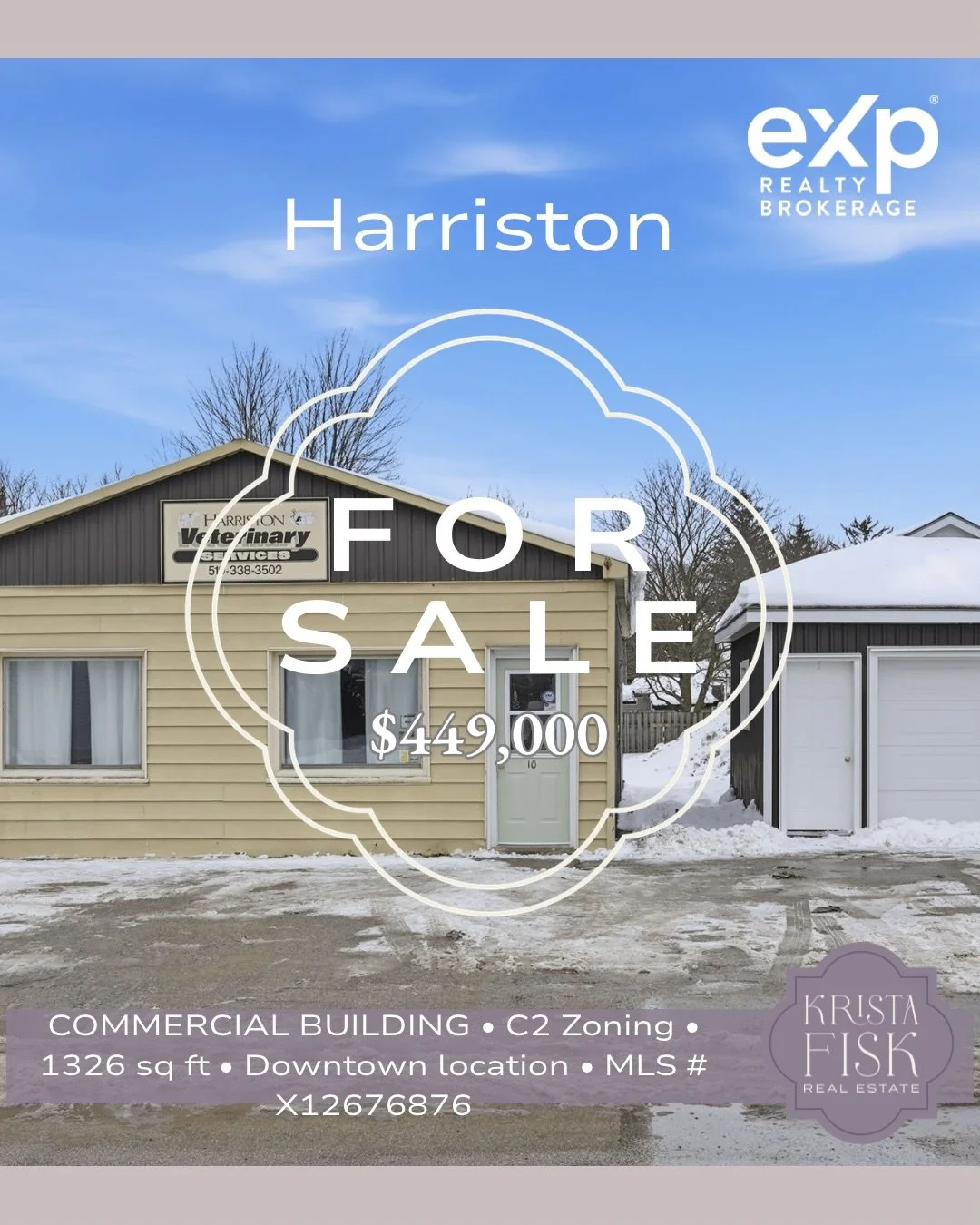 NEW LISTING 🚨 | Downtown Opportunity in Harriston

Commercial spaces like this don&rsquo;t come up often, especially with this level of flexibility.

Formerly a veterinary clinic, 10 Queen St N offers:
✔️ Approx. 1,326 sq ft main building
✔️ Solid c