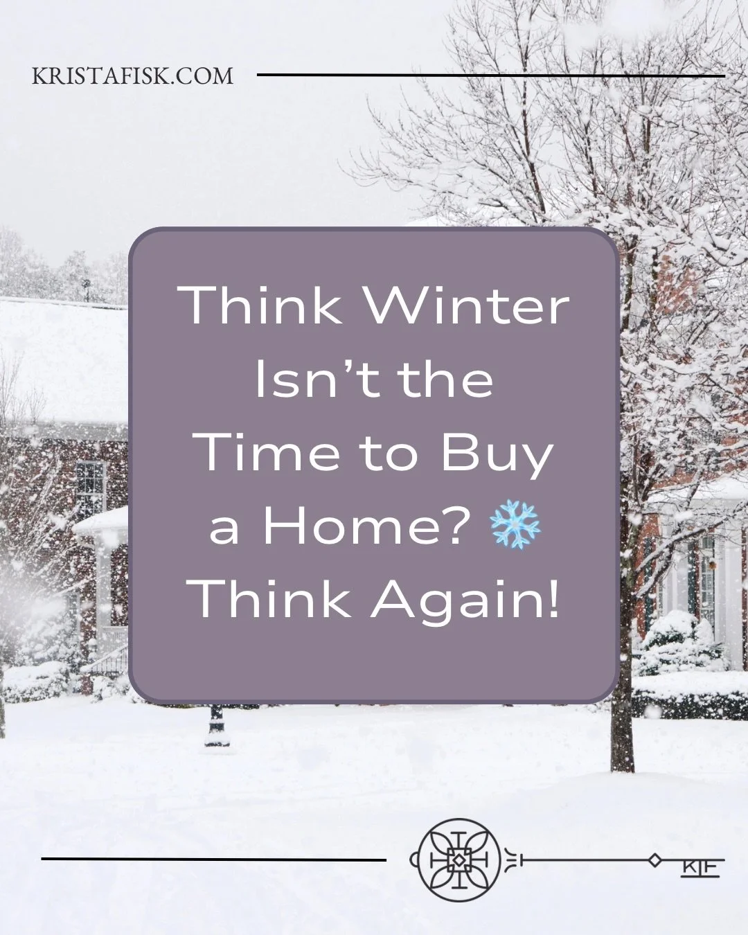 Thinking about buying this winter? ❄️

It might feel like a quieter season, but that&rsquo;s exactly where the opportunity lies. 

With fewer buyers on the hunt, more time to make thoughtful decisions, and sellers who are often motivated to move befo