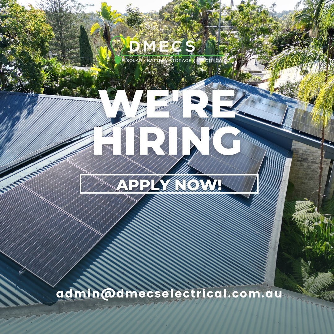 DMECS are on the hunt for a new electrical apprentice to join our team! 👷🏻&zwj;♂️

If you are a 2nd, 3rd or 4th year apprentice and looking for a change, or even someone who is looking to undertake an electrical apprenticeship focusing on solar &am