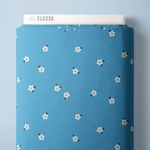 TIny flowers, dots, weave, calico, quilting cotton, fabric, charming, soft, sweet, floral, nature, blossoms, leaves, birds