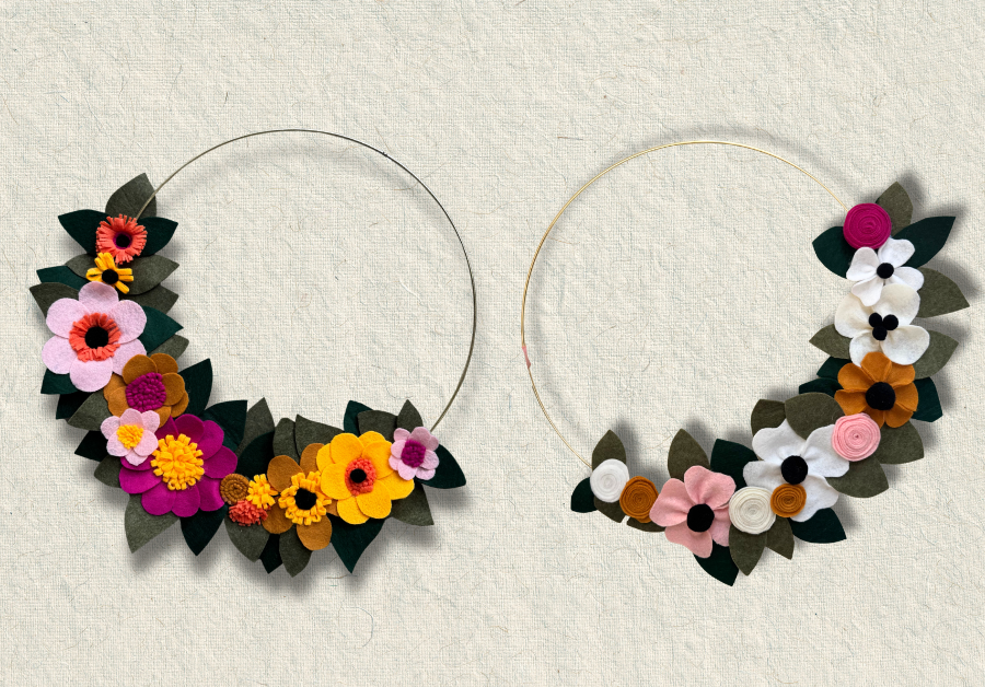 Felt Flower Wreaths Brunch