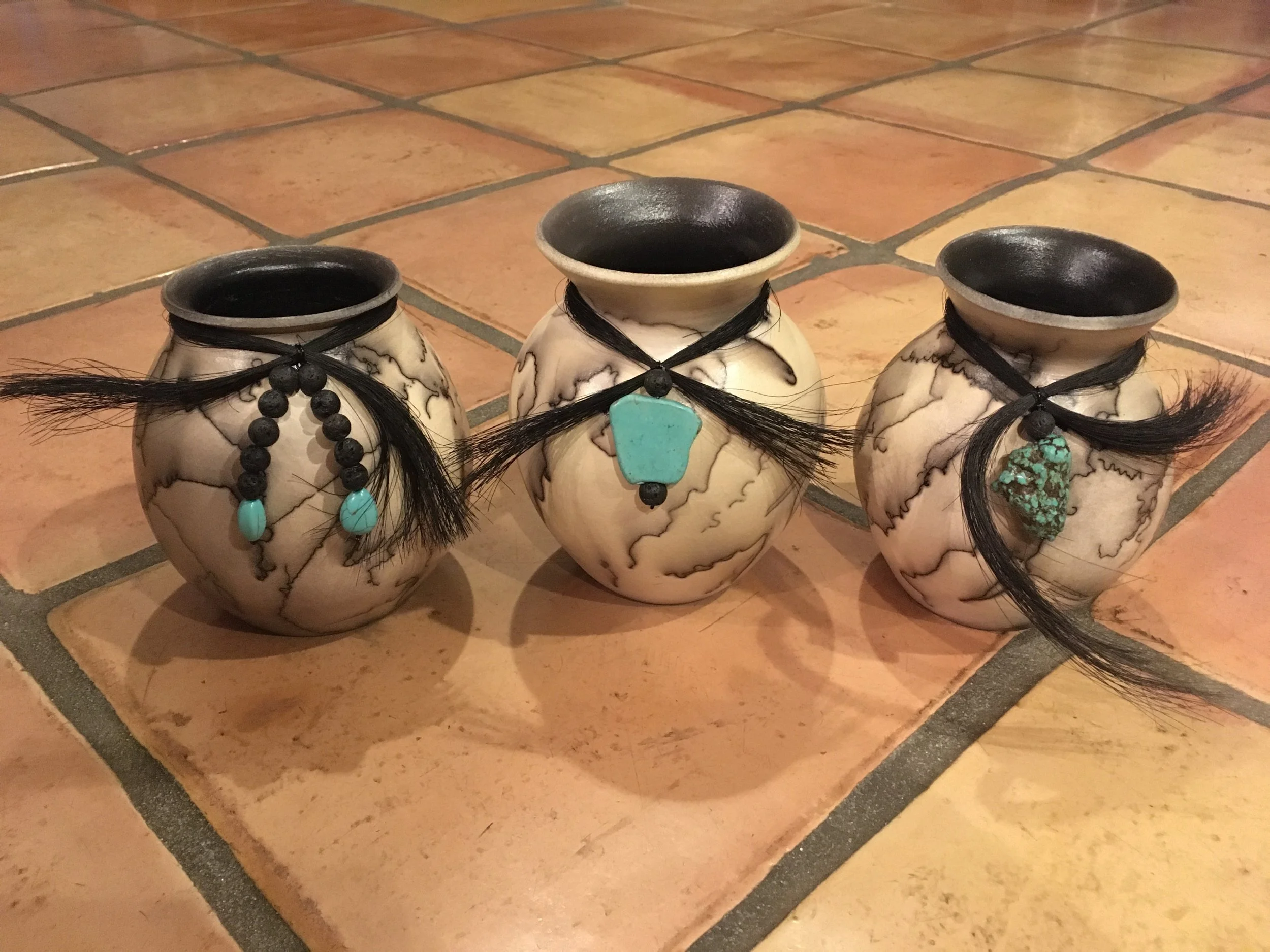 Custom Horsehair Raku by Anne Neuenschwander, Tucson Arizona