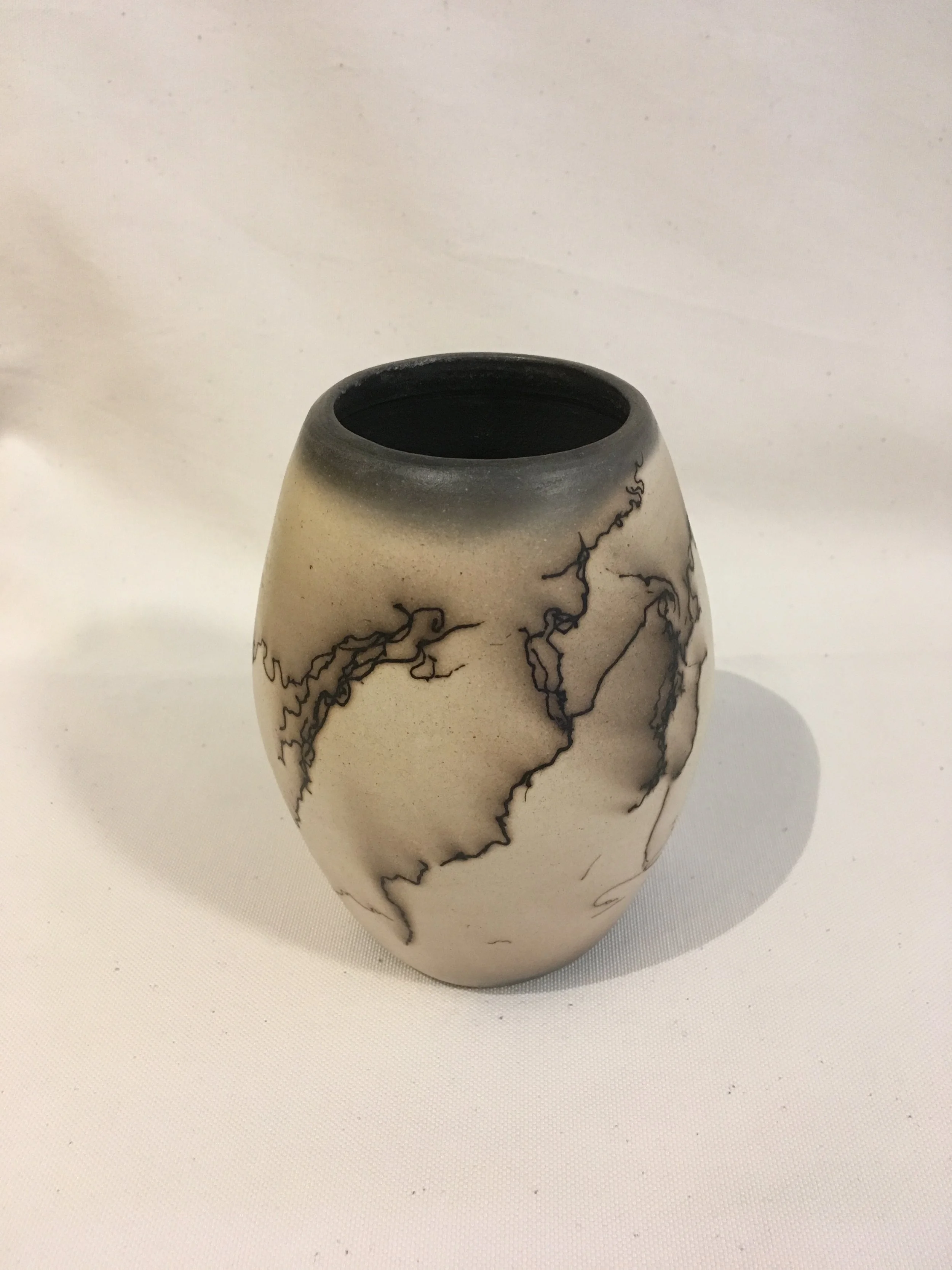 Custom Horsehair Raku by Anne Neuenschwander, Tucson Arizona