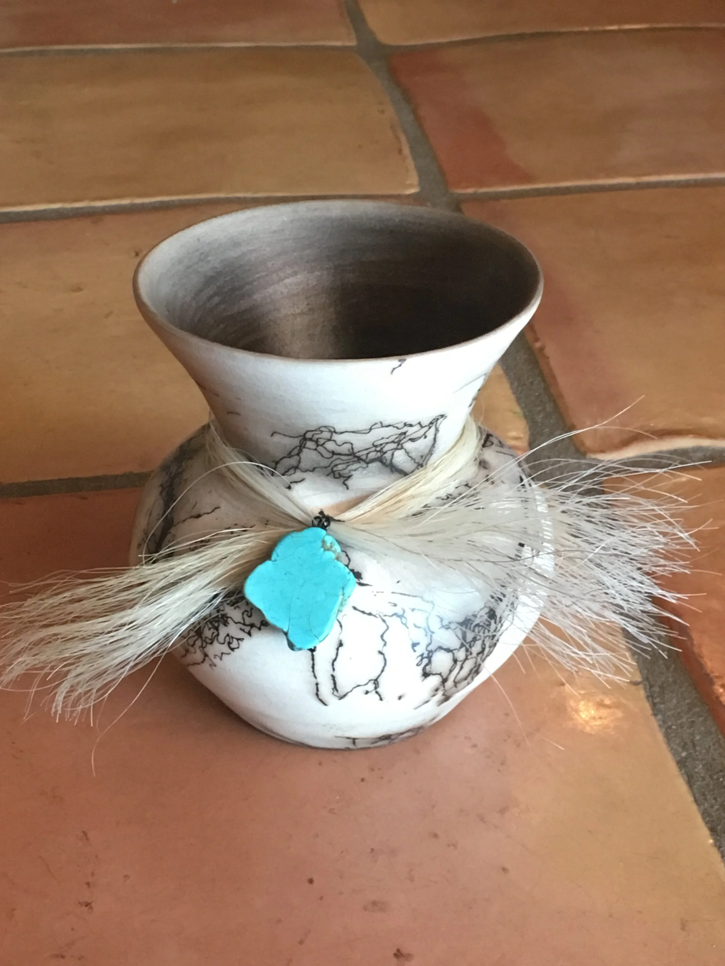 Custom Horsehair Raku by Anne Neuenschwander, Tucson Arizona