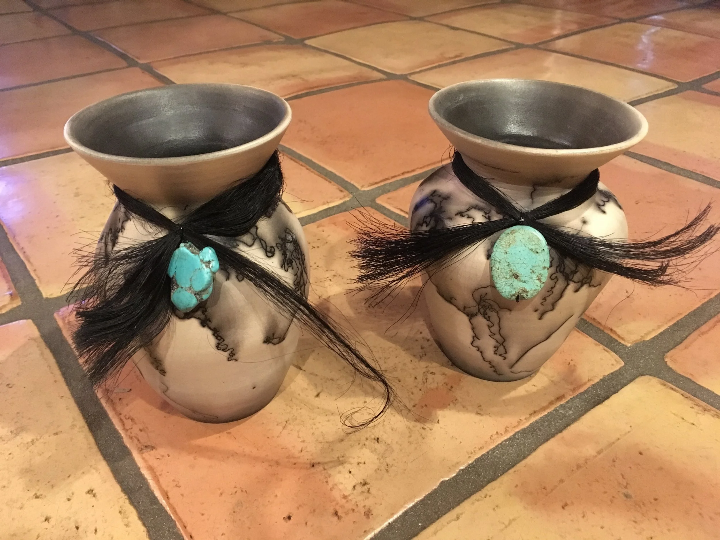 Custom Horsehair Raku by Anne Neuenschwander, Tucson Arizona
