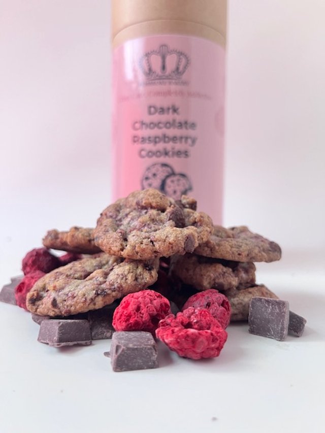 Mini Dark Chocolate Raspberry Crispy Cookies | Limited Edition