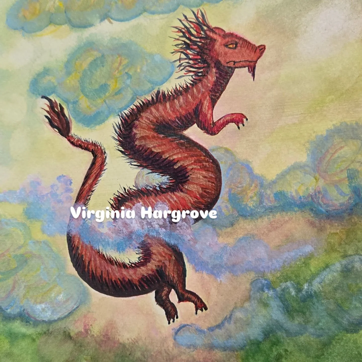 #watercolours #dragon #skylovers #watercolor