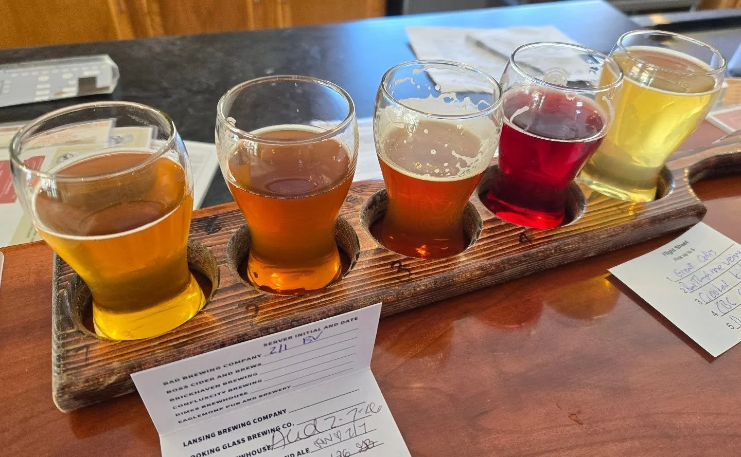 @confluxcitybrewingcompany trying some new beers (and a cider). Delicious 🥰
