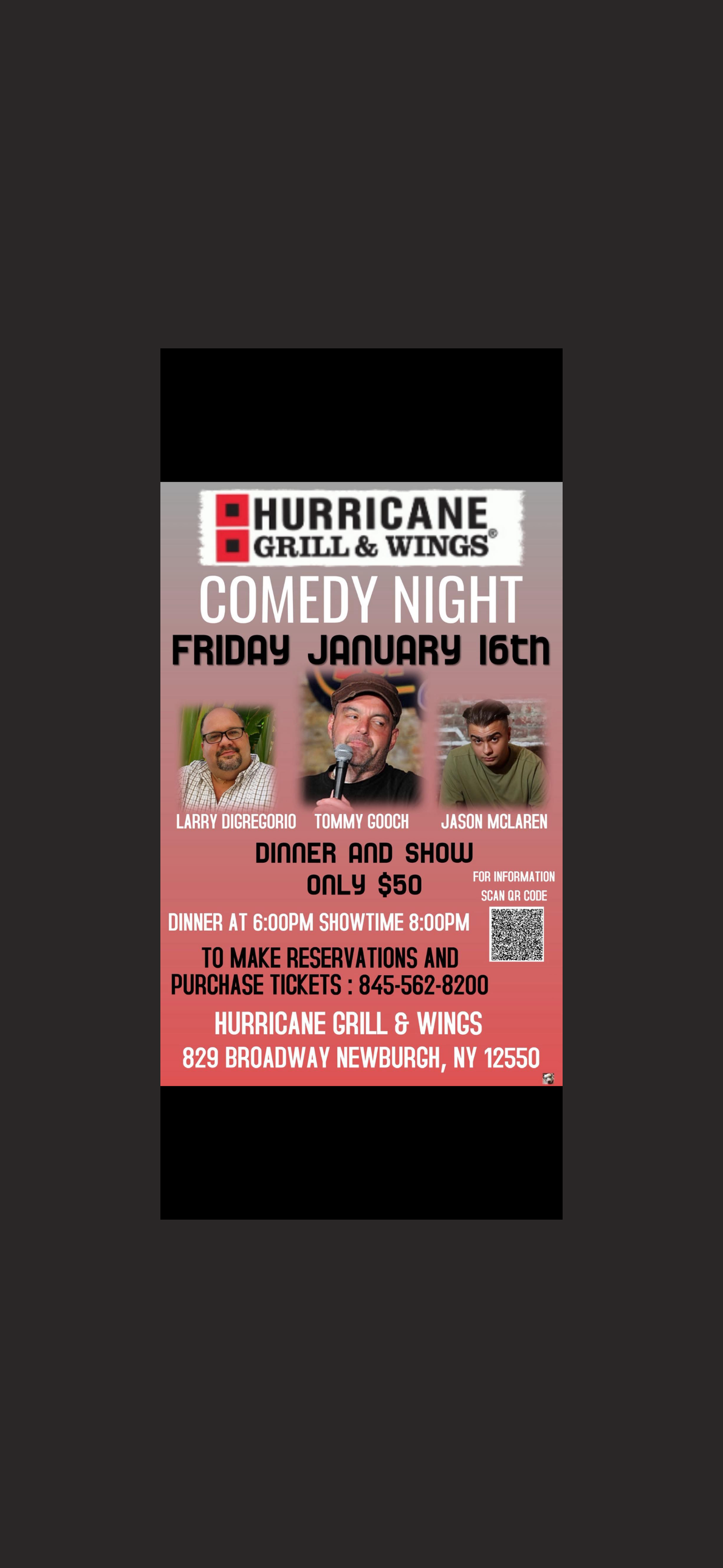 Hurricane Grill & Wings Comedy Night