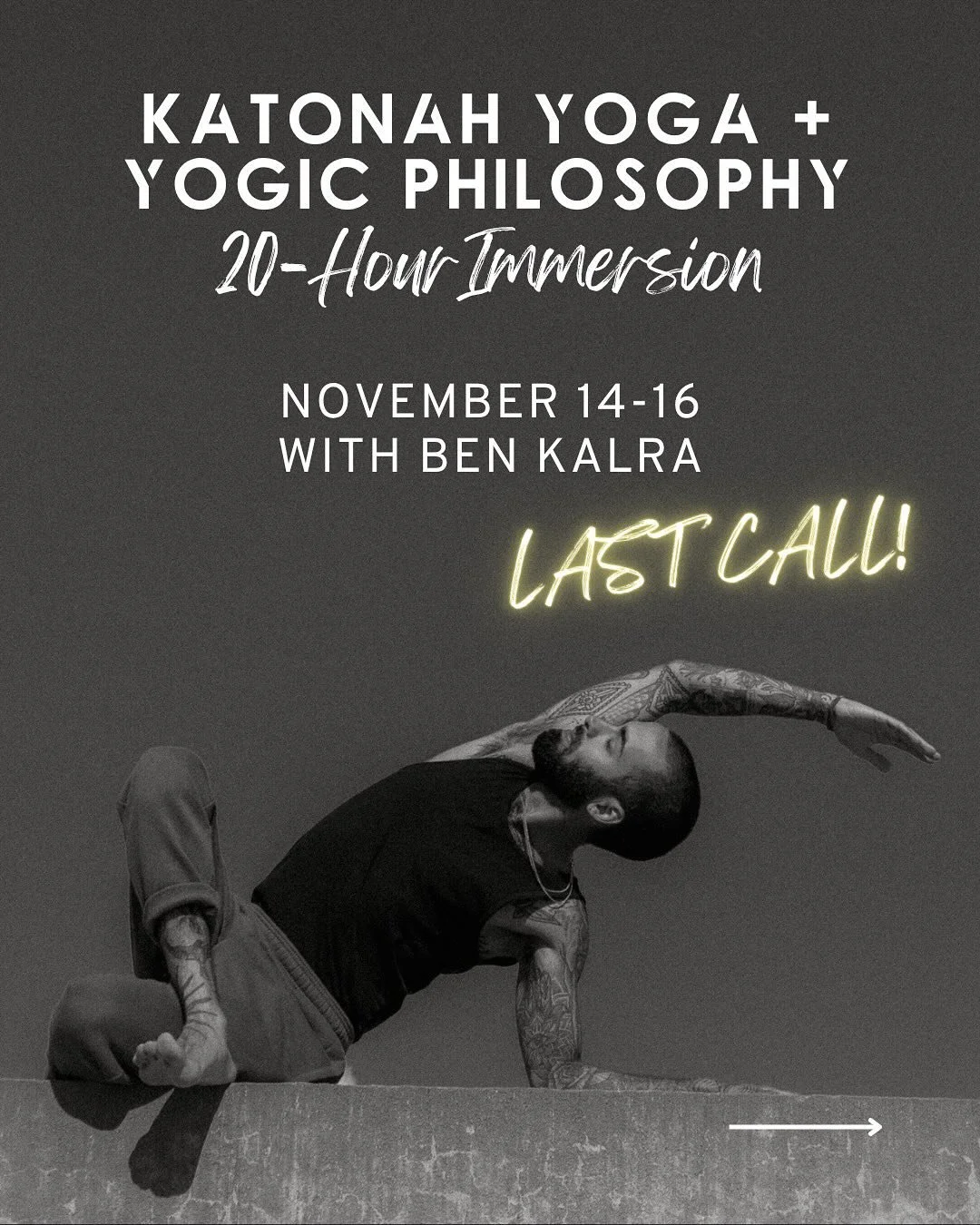 🚨🚨Last call 🚨🚨

A few spots left! 👀 We&rsquo;re now opening up the three-day immersion for single-day passes&nbsp;&nbsp;&mdash; come for one or two.&nbsp;&nbsp;Honestly, get the whole package because you&rsquo;re not going to regret it 😜.

📅 N