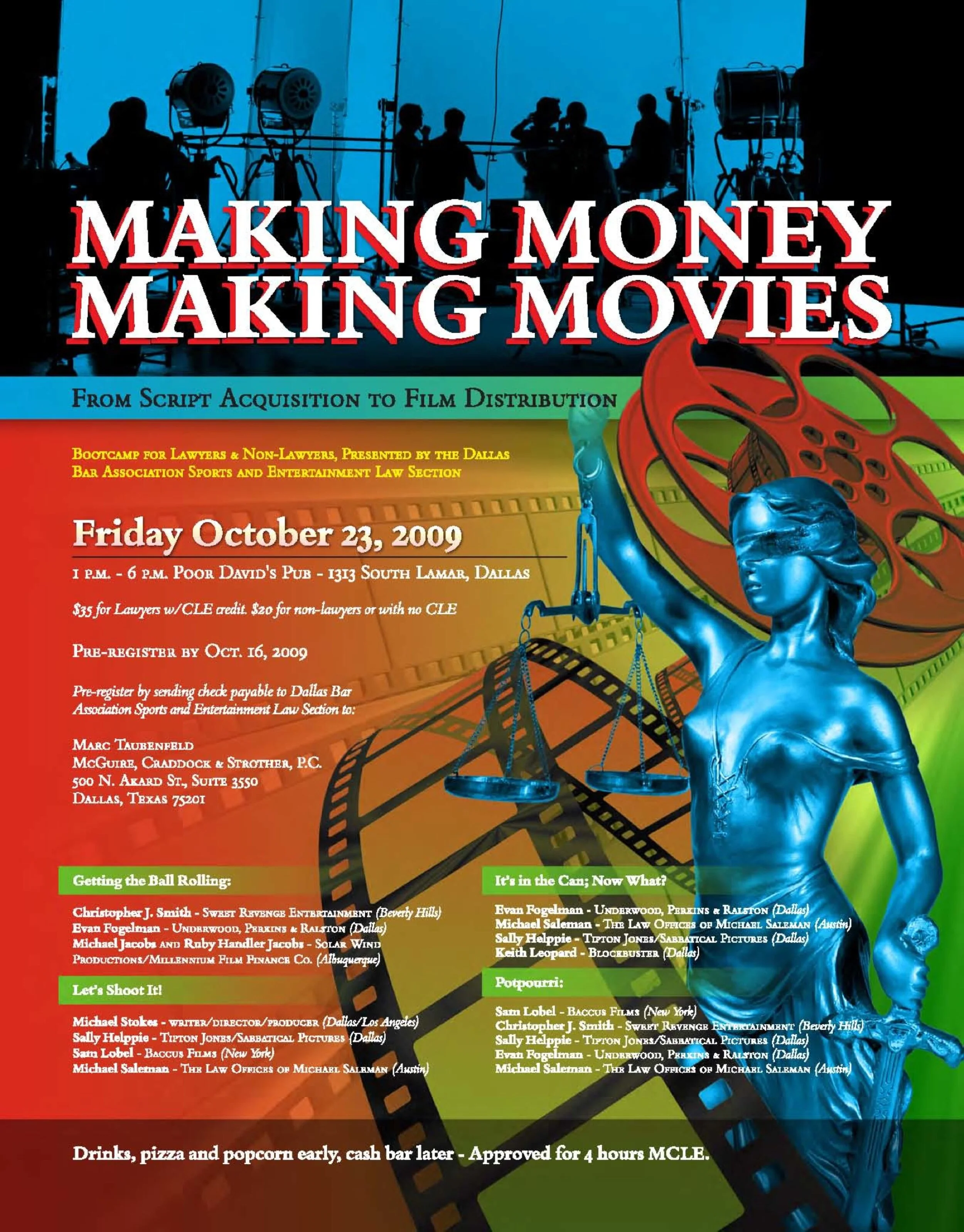 Making Money, Making Movies October 23 Dallas