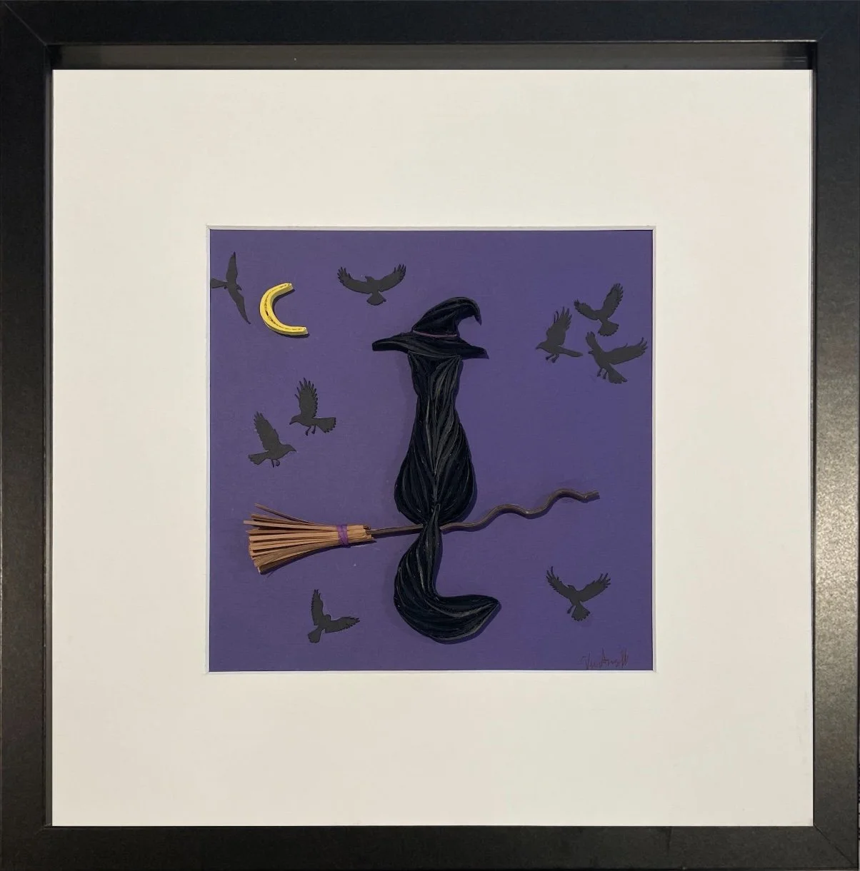 Anschell-Crows with Witch Cat-$125.jpg